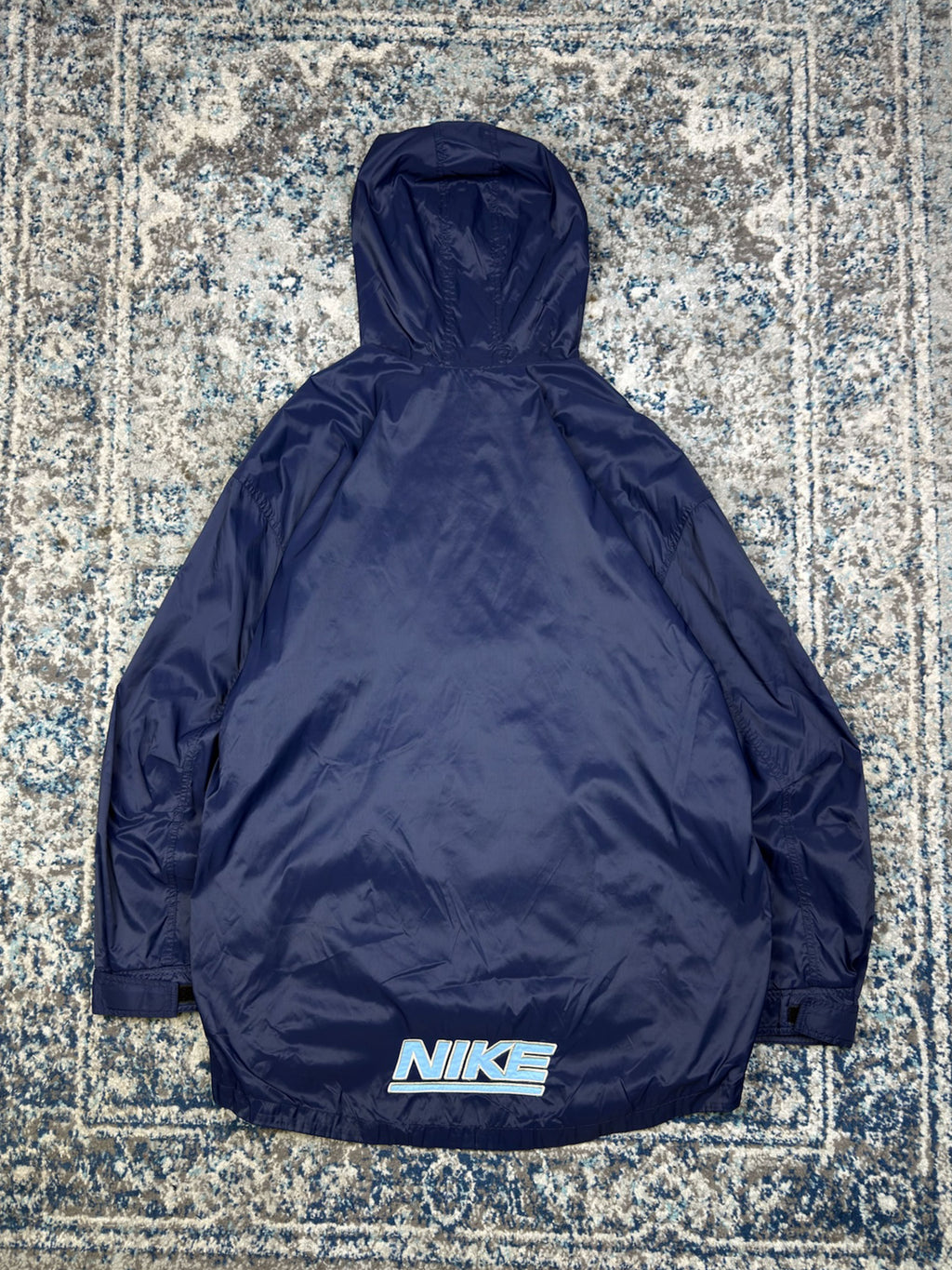 Vintage Nike Embroidered Mini Swoosh Windbreaker Anorak Jacket Size 2XL