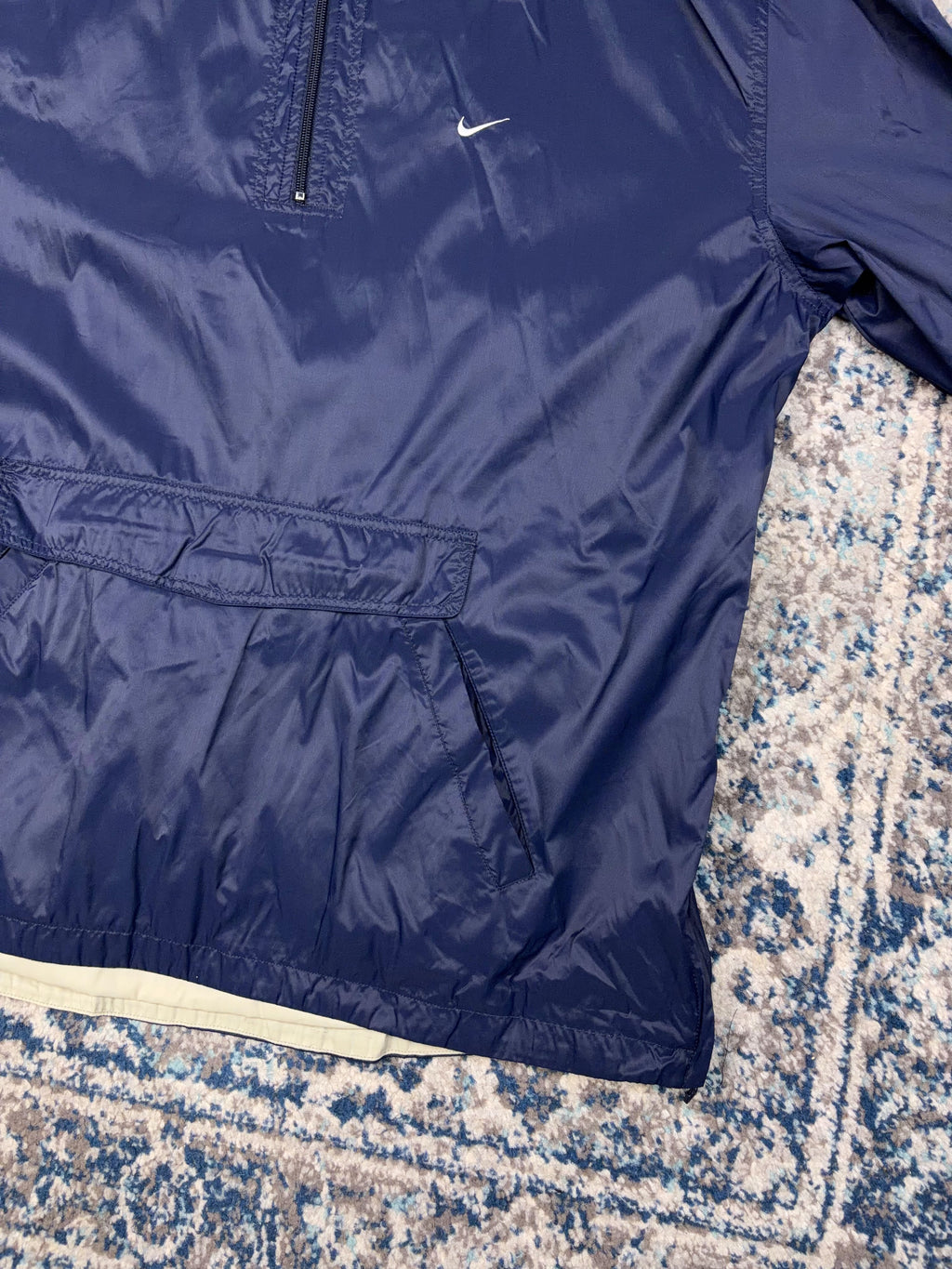 Vintage Nike Embroidered Mini Swoosh Windbreaker Anorak Jacket Size 2XL