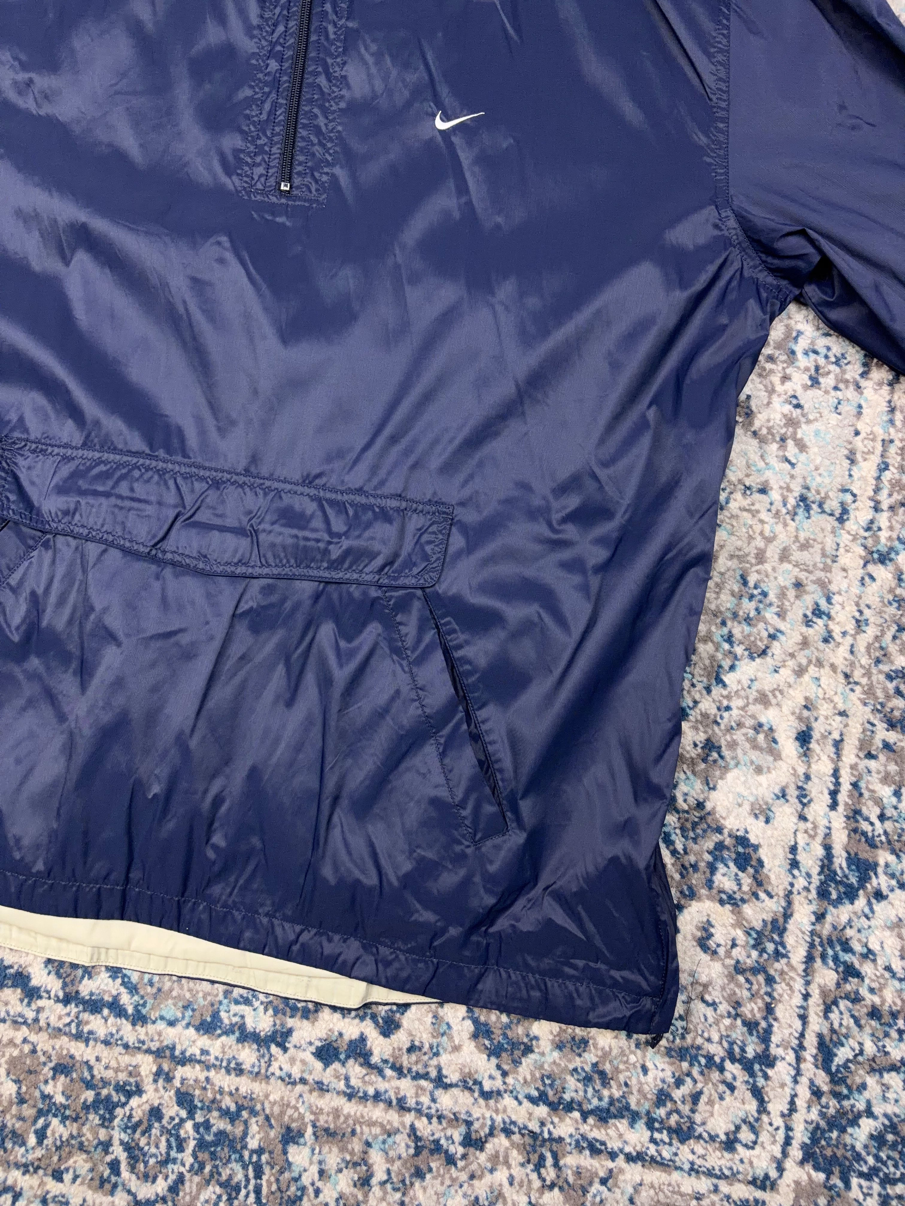 Vintage Nike Embroidered Mini Swoosh Windbreaker Anorak Jacket Size 2XL