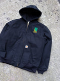 Vintage Carhartt Insulated Canvas Workwear Active Bomber Jacket J130 BLK Size Medium