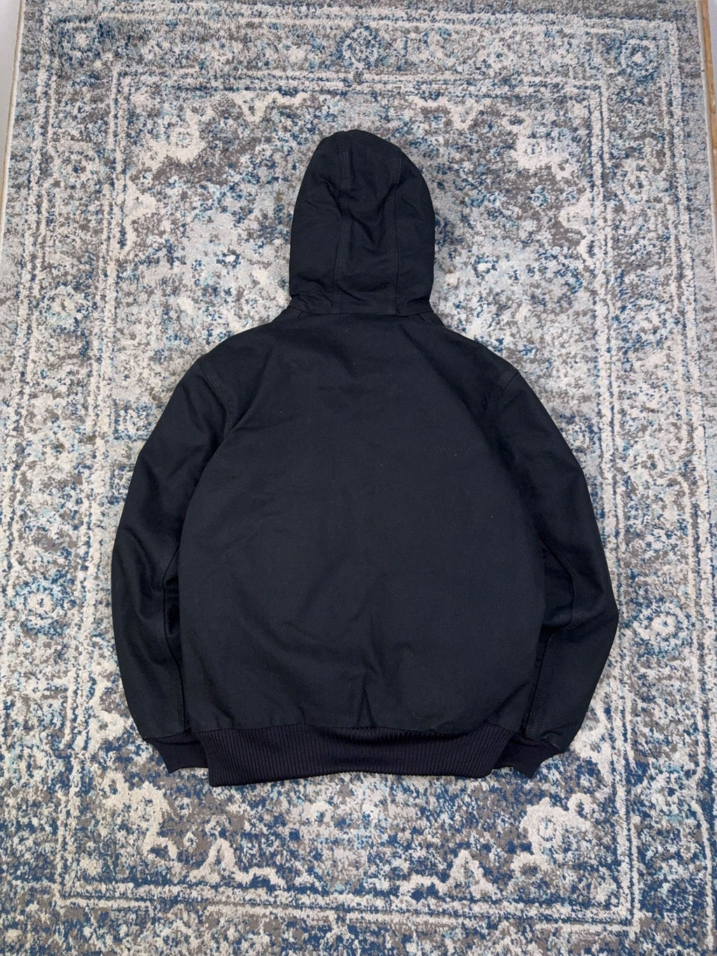 Vintage Carhartt Insulated Canvas Workwear Active Bomber Jacket J130 BLK Size Medium