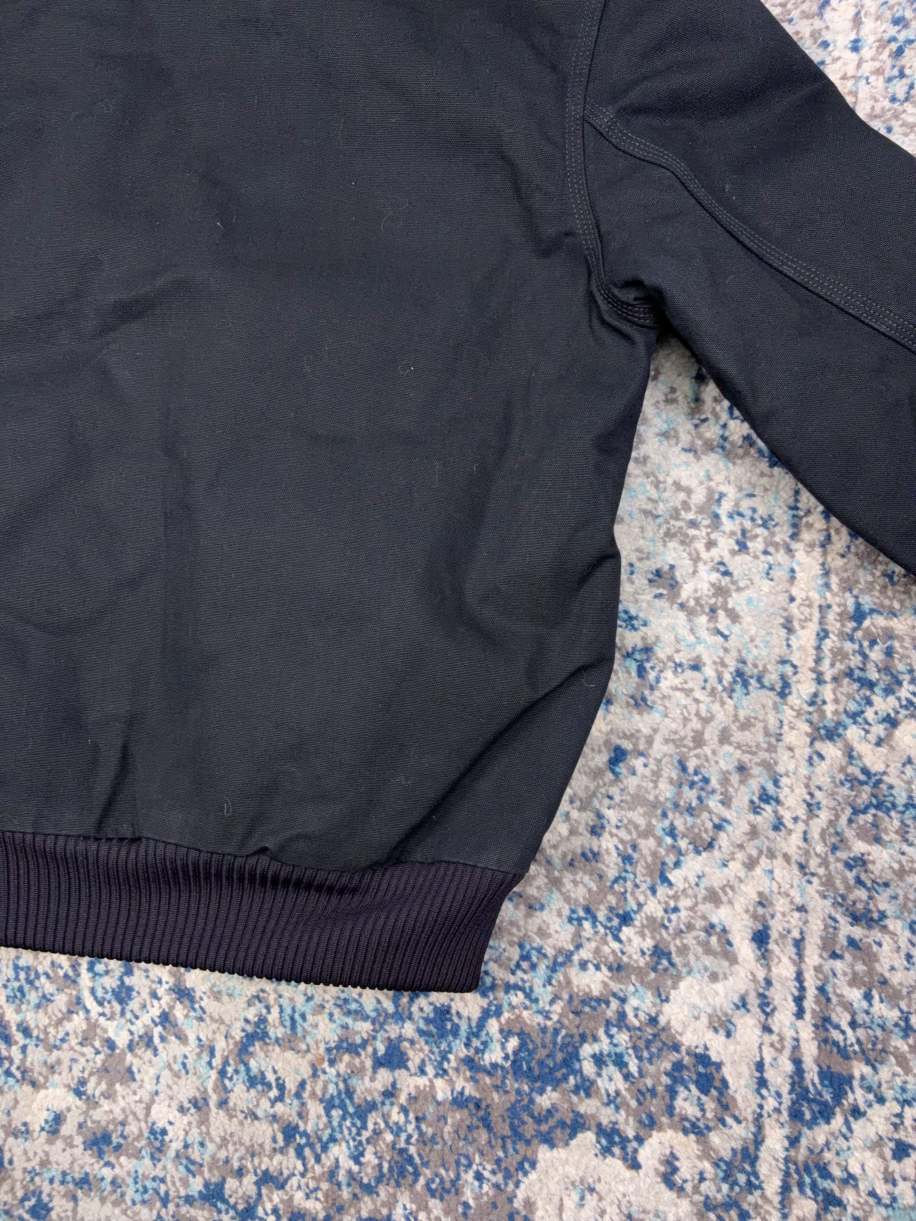 Vintage Carhartt Insulated Canvas Workwear Active Bomber Jacket J130 BLK Size Medium