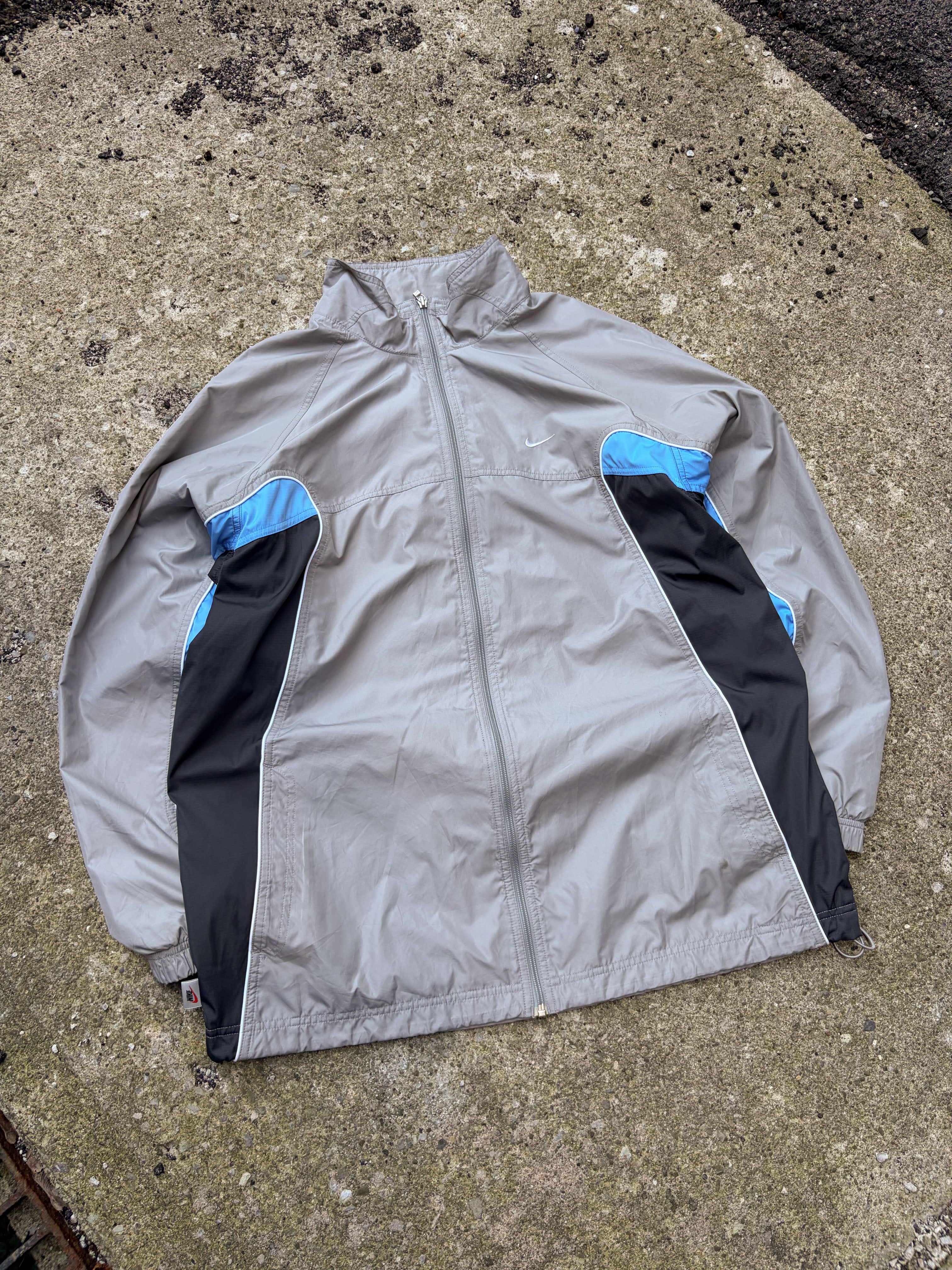 Vintage Nike Embroidered Mini Swoosh Full Zip Windbreaker Jacket Size XL