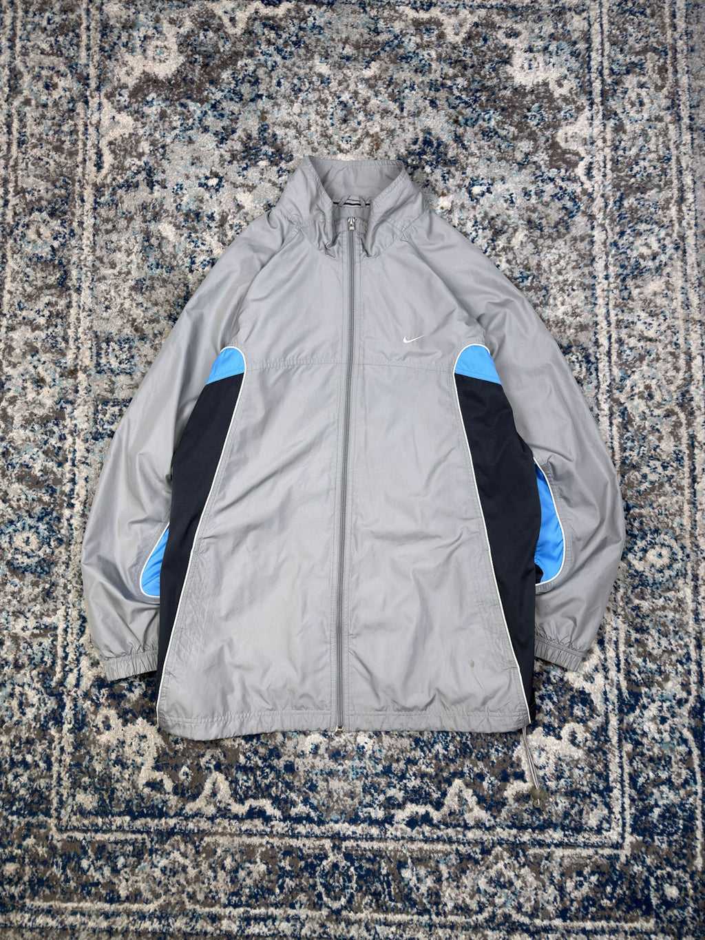 Vintage Nike Embroidered Mini Swoosh Full Zip Windbreaker Jacket Size XL