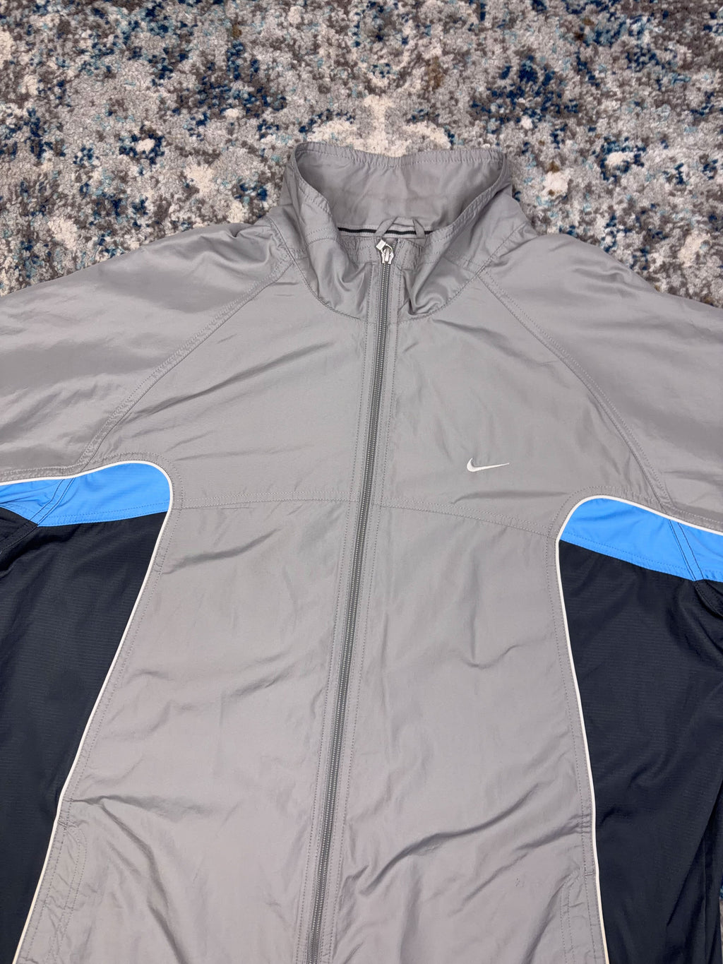 Vintage Nike Embroidered Mini Swoosh Full Zip Windbreaker Jacket Size XL