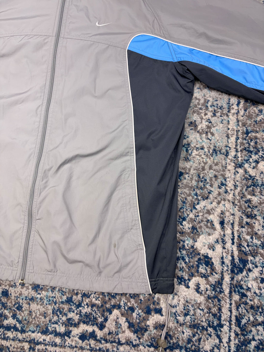 Vintage Nike Embroidered Mini Swoosh Full Zip Windbreaker Jacket Size XL