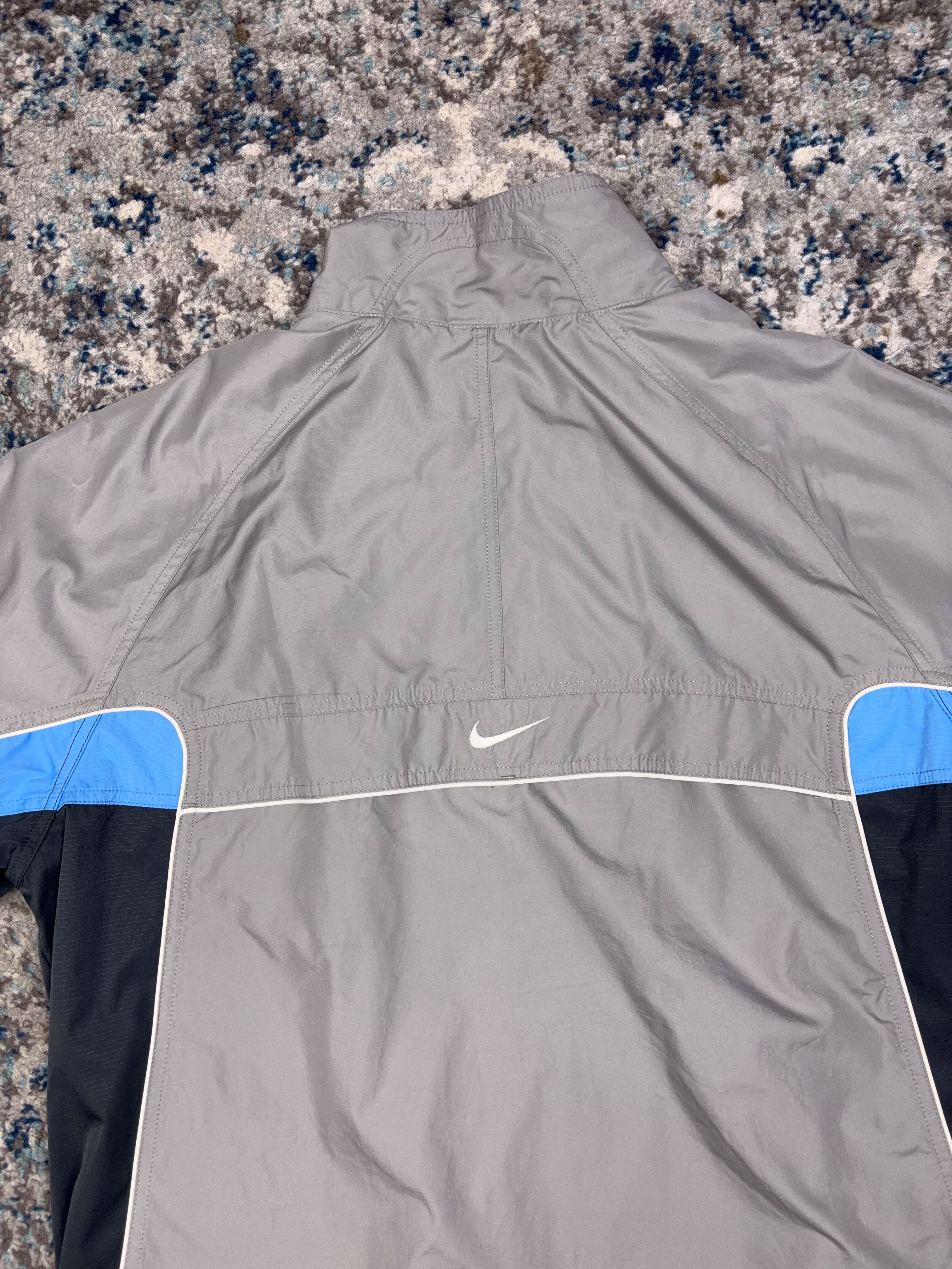 Vintage Nike Embroidered Mini Swoosh Full Zip Windbreaker Jacket Size XL