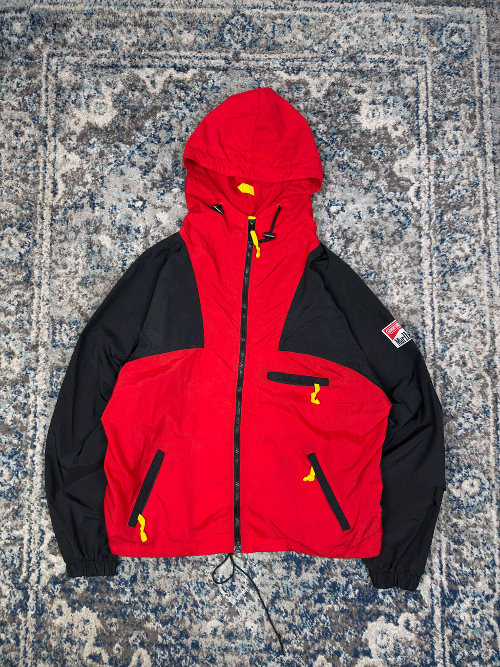 Vintage 90s Marlboro Adventure Team Full Zip Windbreaker Jacket Size Large