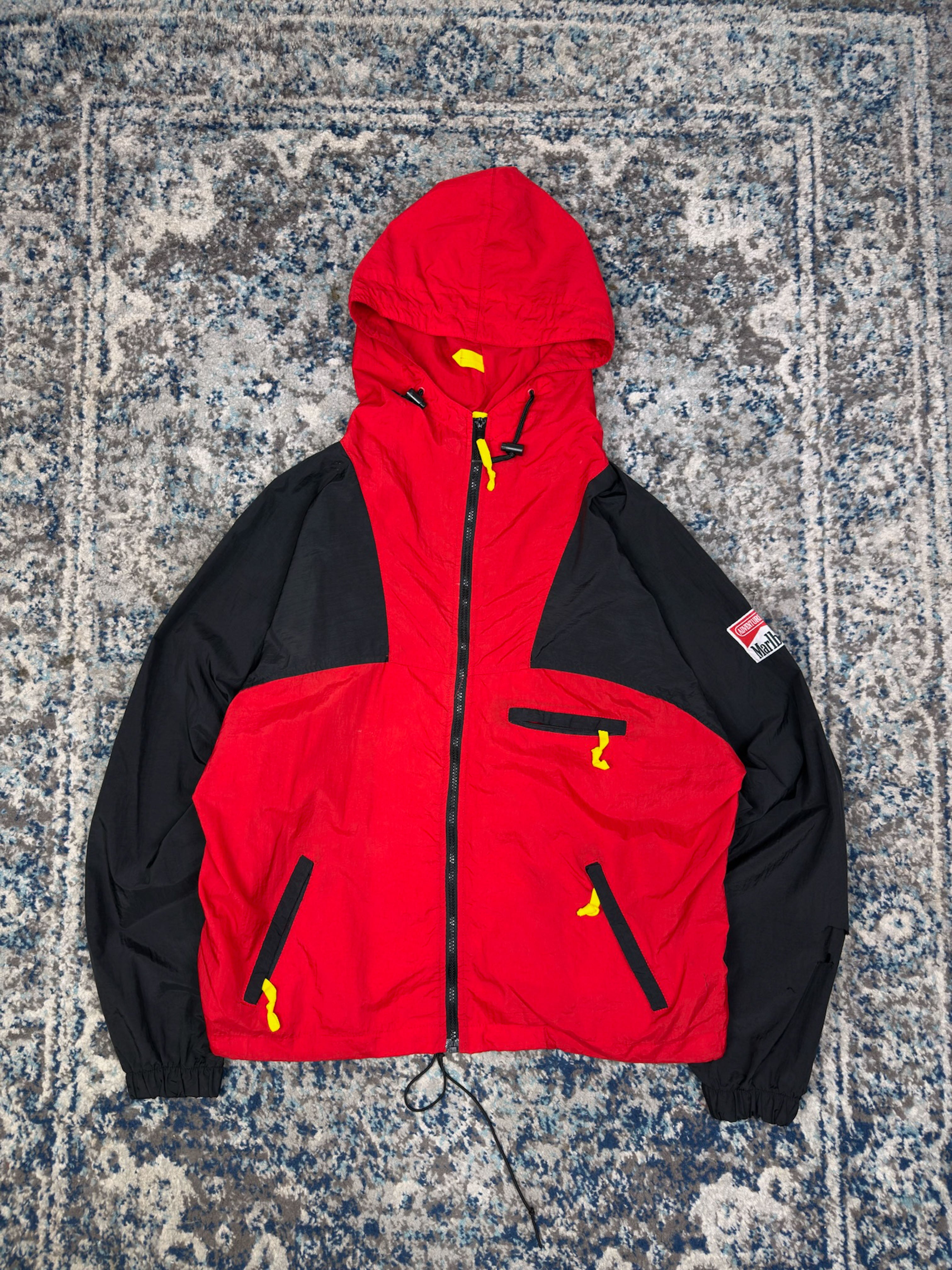 Vintage 90s Marlboro Adventure Team Full Zip Windbreaker Jacket Size Large