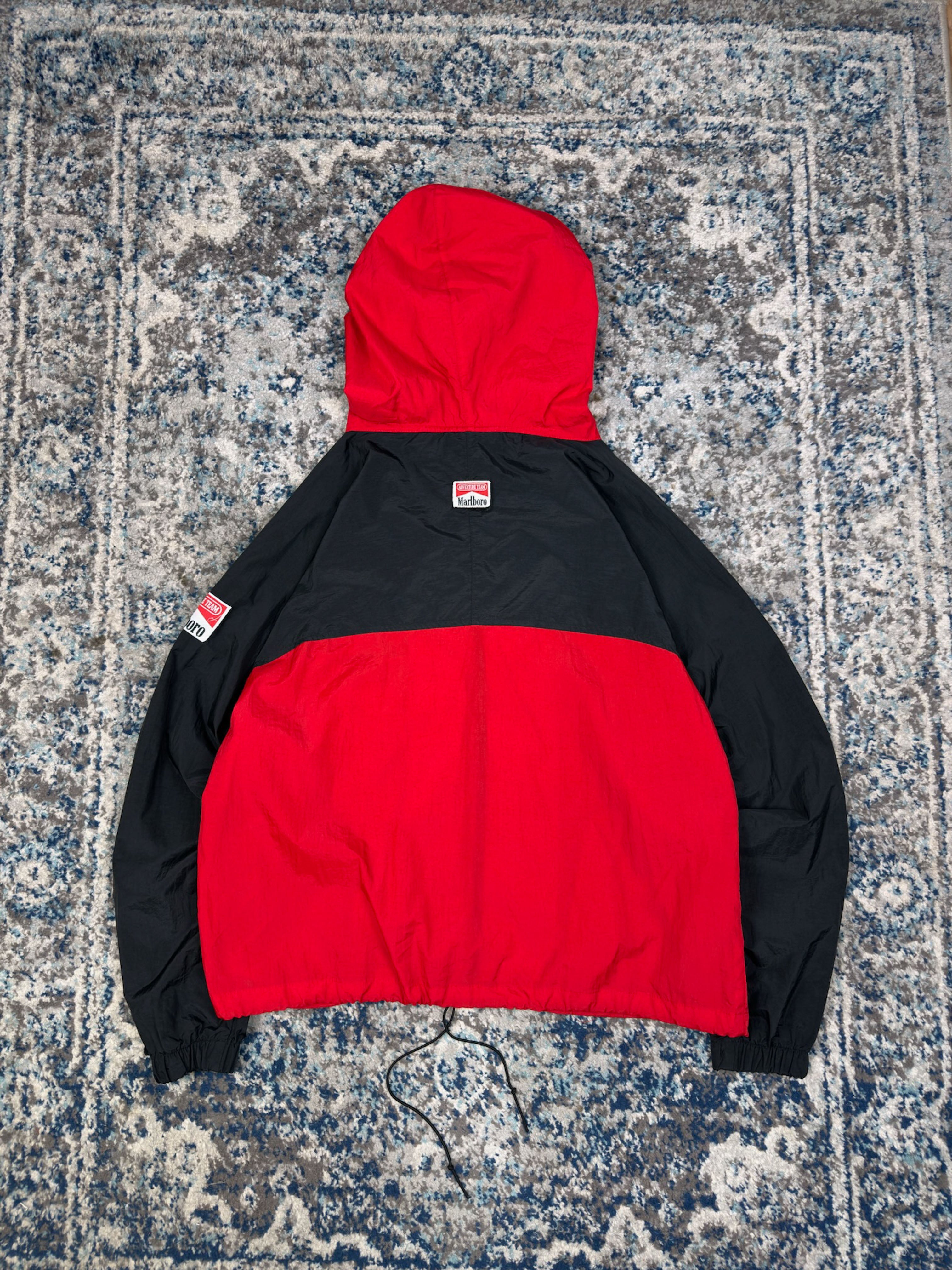 Vintage 90s Marlboro Adventure Team Full Zip Windbreaker Jacket Size Large