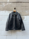 Vintage Eddie Bauer Full Zip Collared Leather Jacket Size Medium