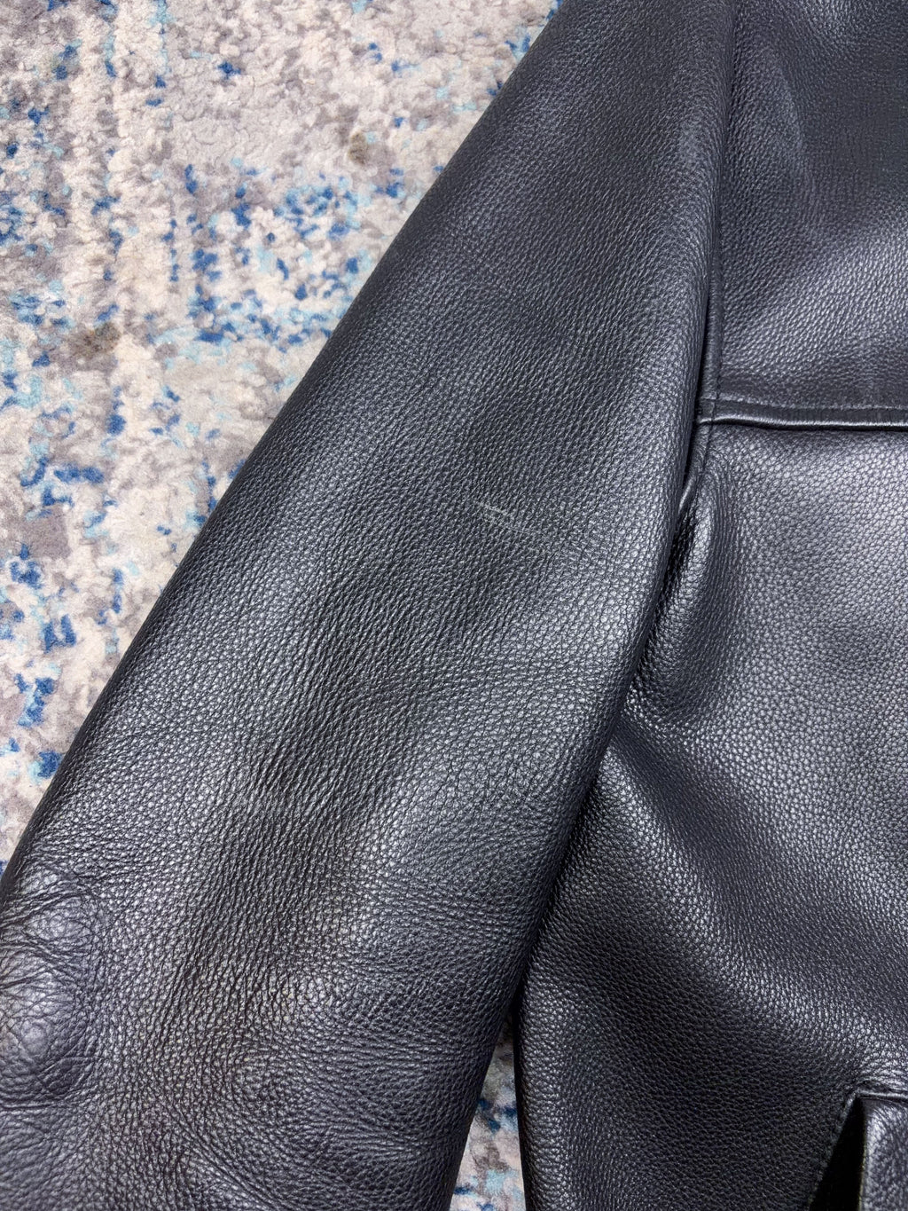 Vintage Eddie Bauer Full Zip Collared Leather Jacket Size Medium