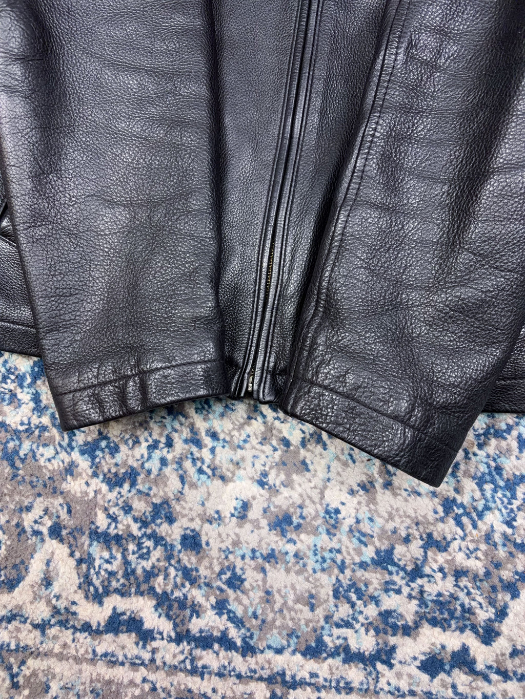 Vintage Eddie Bauer Full Zip Collared Leather Jacket Size Medium