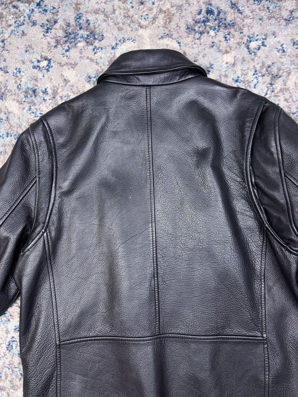 Vintage Eddie Bauer Full Zip Collared Leather Jacket Size Medium