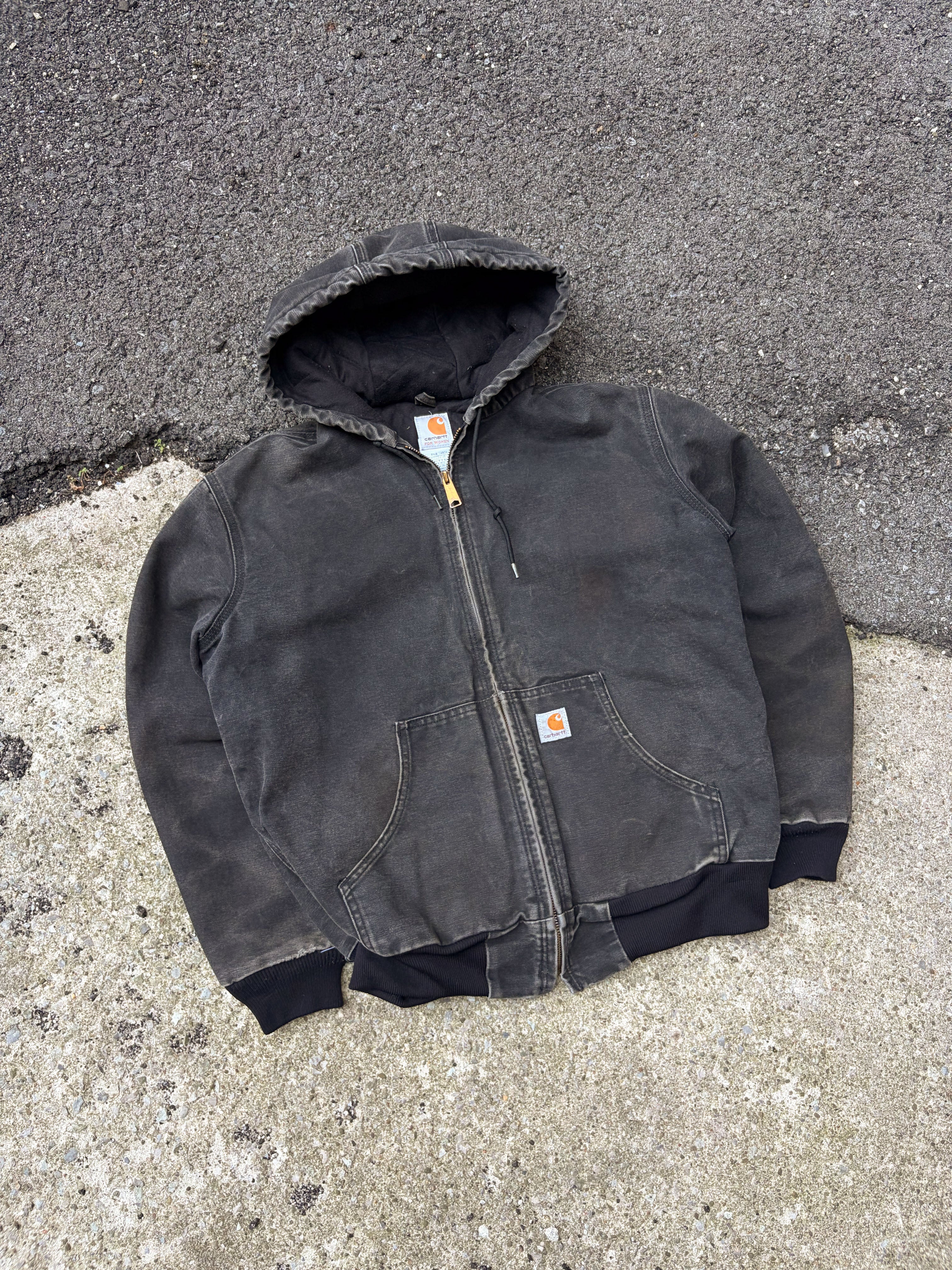 Womens Carhartt Canvas Workwear Insulated Active Jacket WJ130 BLK Size Medium