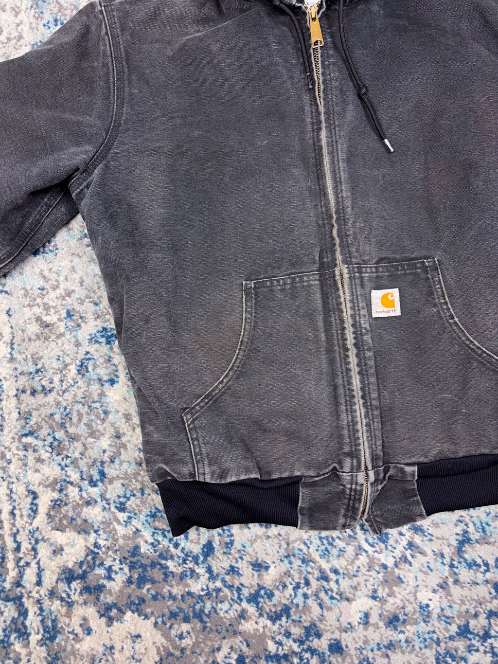 Womens Carhartt Canvas Workwear Insulated Active Jacket WJ130 BLK Size Medium