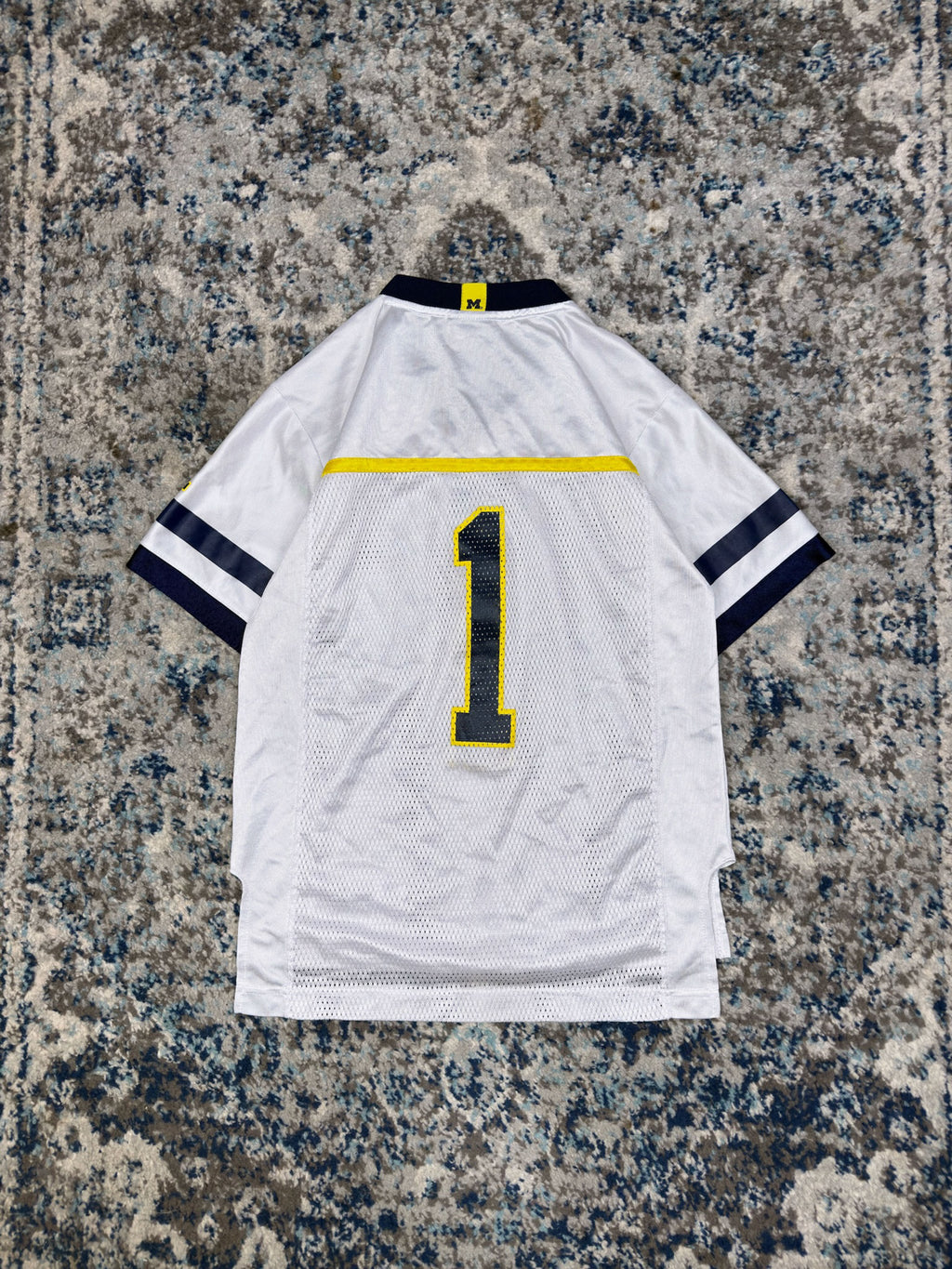 Vintage Michigan Wolverines #1 NCAA Adidas Football Jersey Size M(10-12) YOUTH