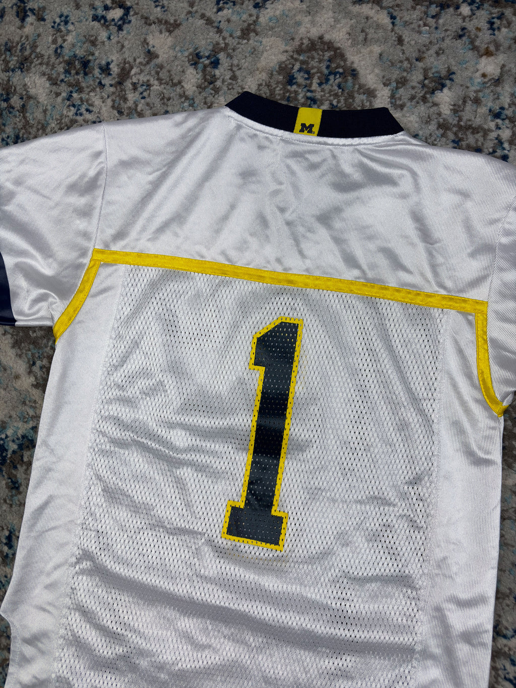 Vintage Michigan Wolverines #1 NCAA Adidas Football Jersey Size M(10-12) YOUTH