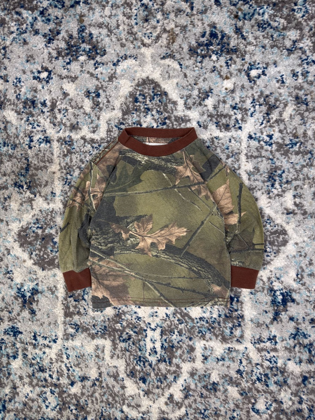 Vintage Trail Crest Highland Timber Camo Long Sleeve T-Shirt Size 2T YOUTH