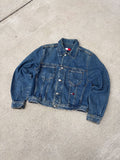 Vintage Tommy Hilfiger Medium Wash Denim Trucker Jacket Size Medium YOUTH