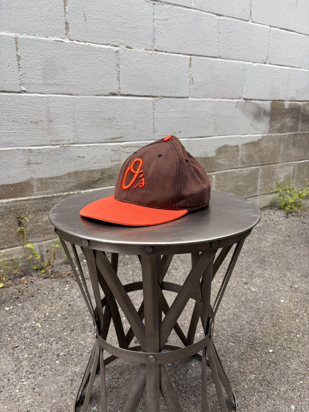 Vintage Baltimore Orioles MLB Embroidered Logo New Era Fitted Hat Size 7 3/4