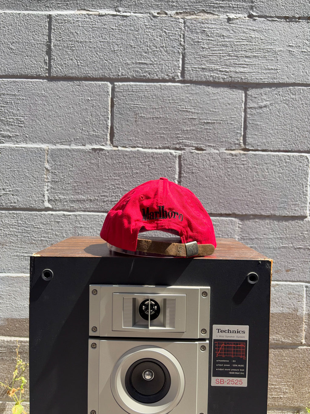 Vintage Marlboro Country Store Embroidered Tonal Logo Strapback Hat OSFA