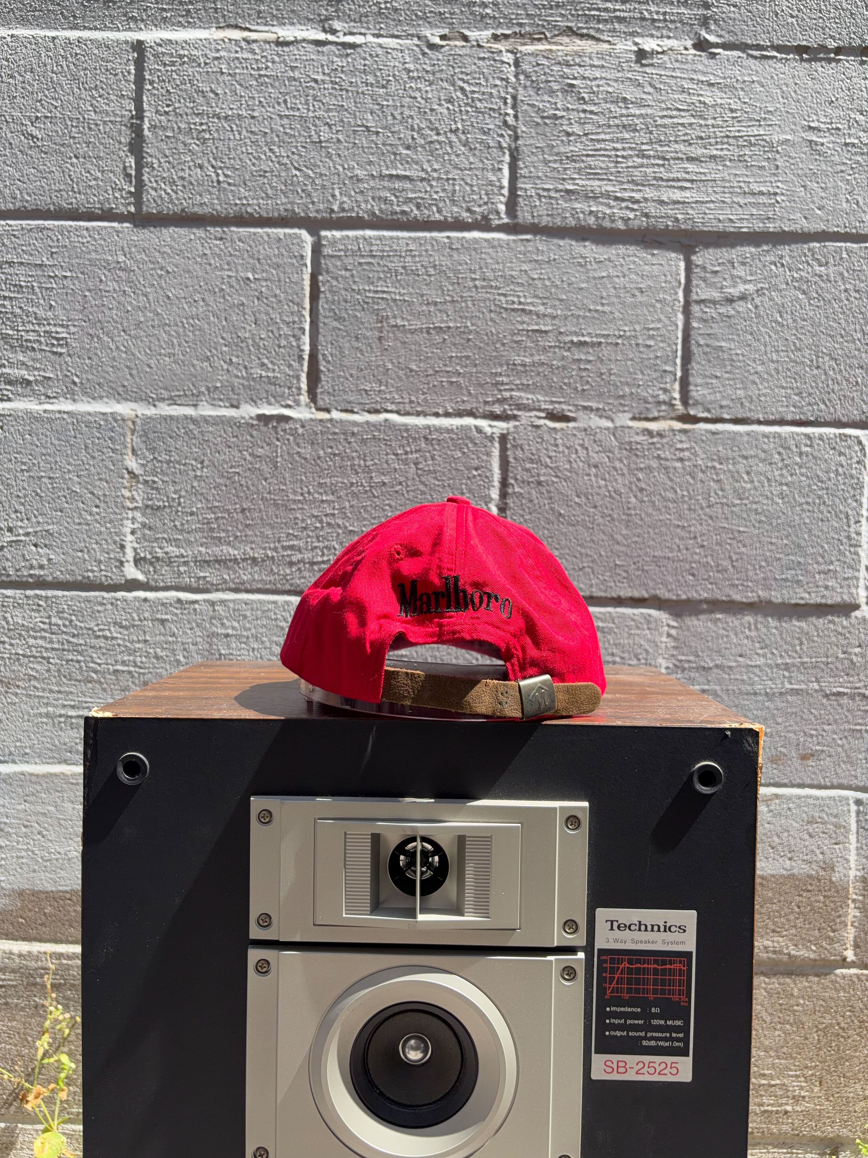 Vintage Marlboro Country Store Embroidered Tonal Logo Strapback Hat OSFA