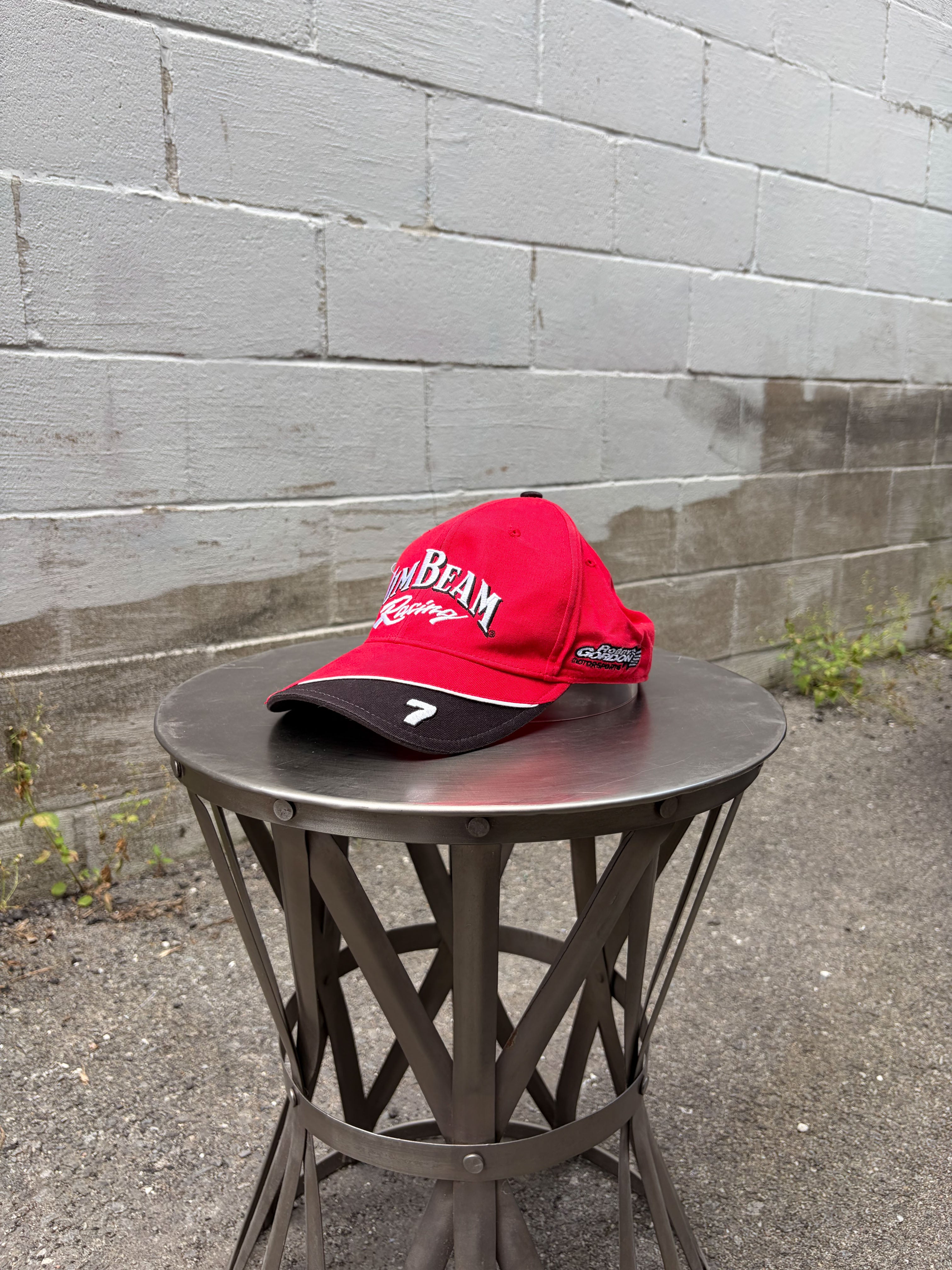 Vintage Robby Gordon #7 Nascar Jim Beam Racing Strapback Hat OSFA