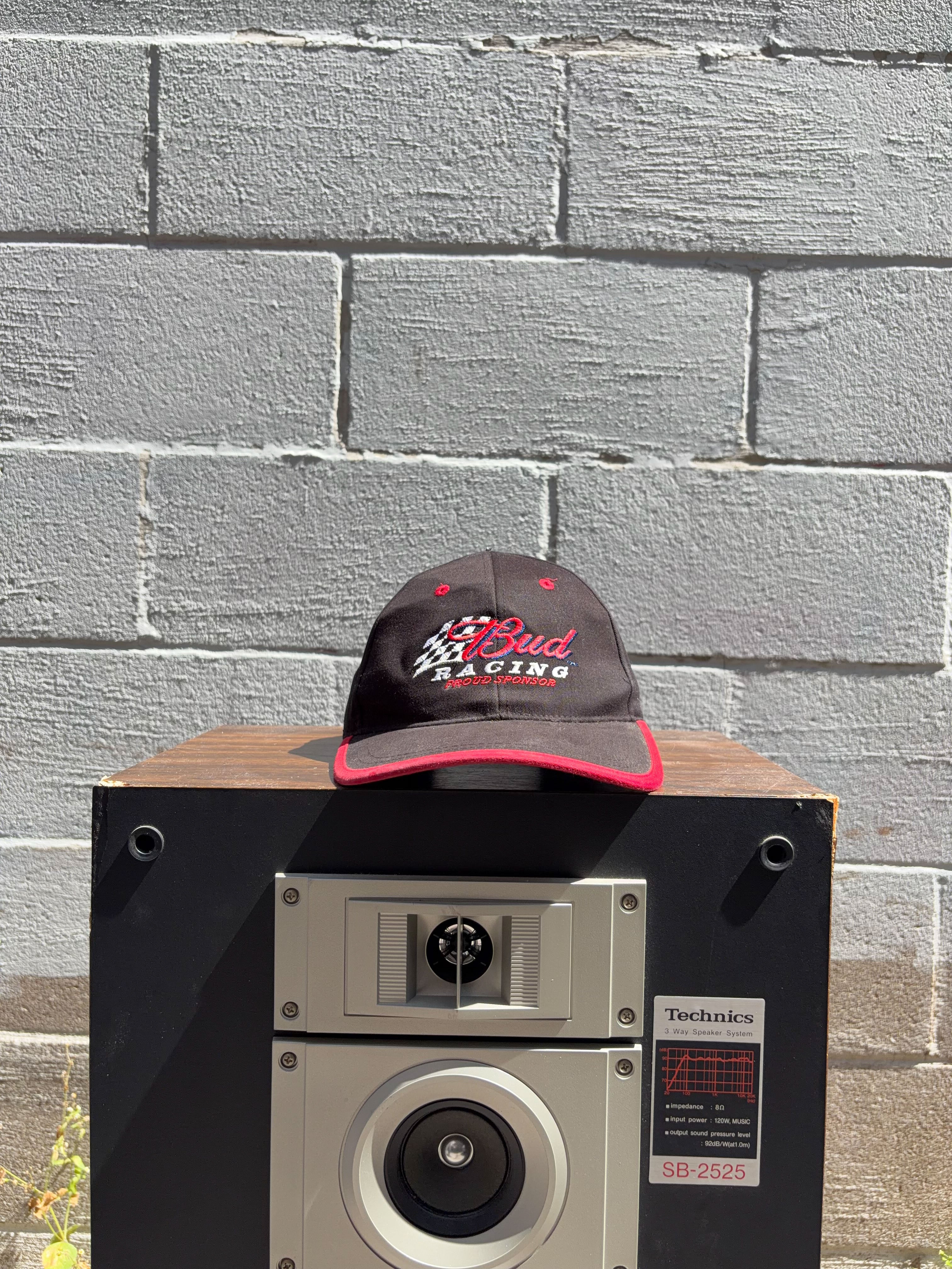 Vintage Budweiser Racing Embroidered Logo Nascar Strapback Hat OSFA