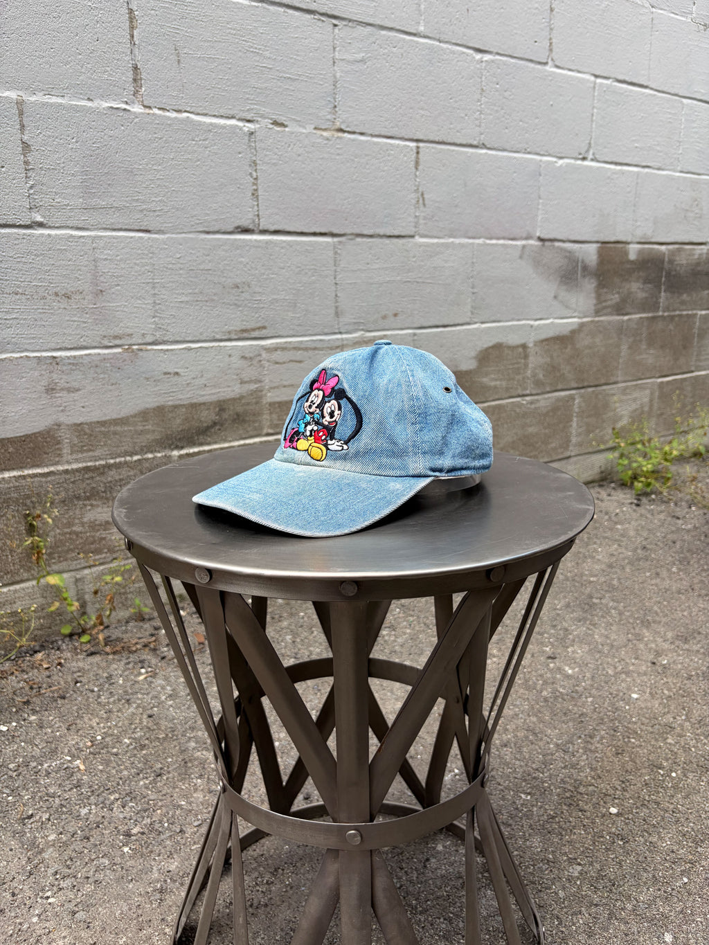 Vintage Mickey & Minnie Mouse Disney Embroidered Character Flexfit Hat OSFA