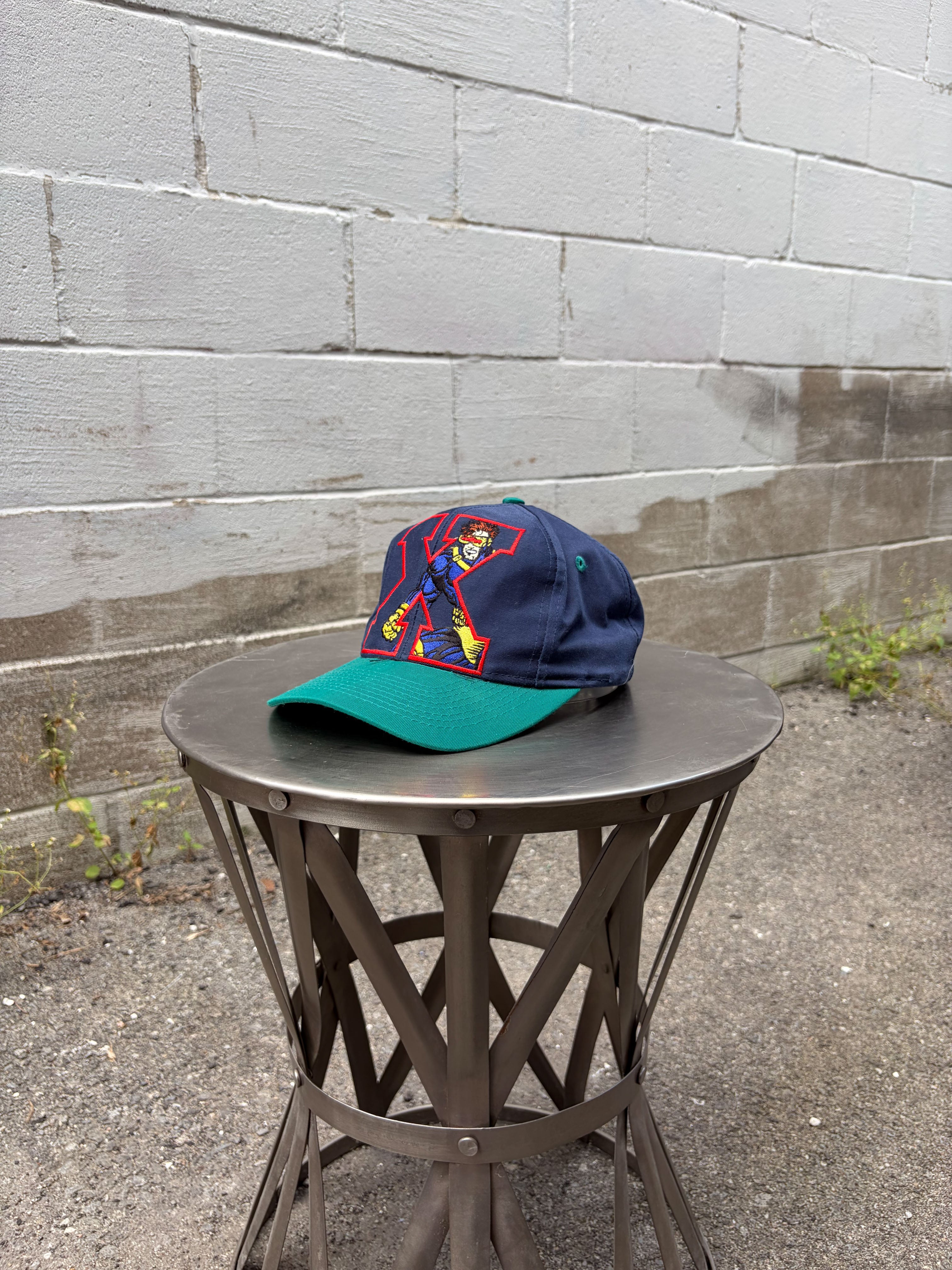 Vintage 90s Marvel X-Men Mutant Gear Embroidered Logo Snapback Hat OSFA