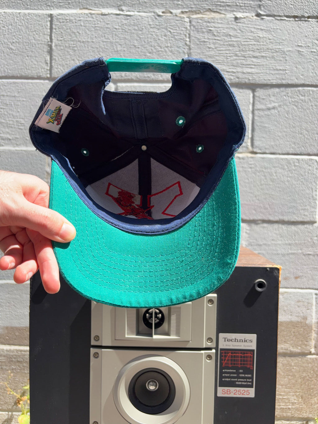 Vintage 90s Marvel X-Men Mutant Gear Embroidered Logo Snapback Hat OSFA