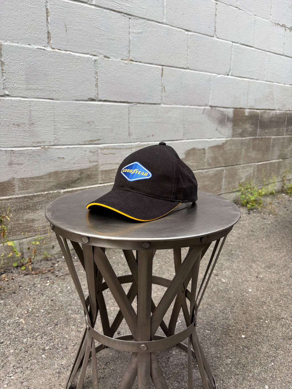Vintage Goodyear Embroidered Spellout Logo Nascar cStrapback Hat OSFA