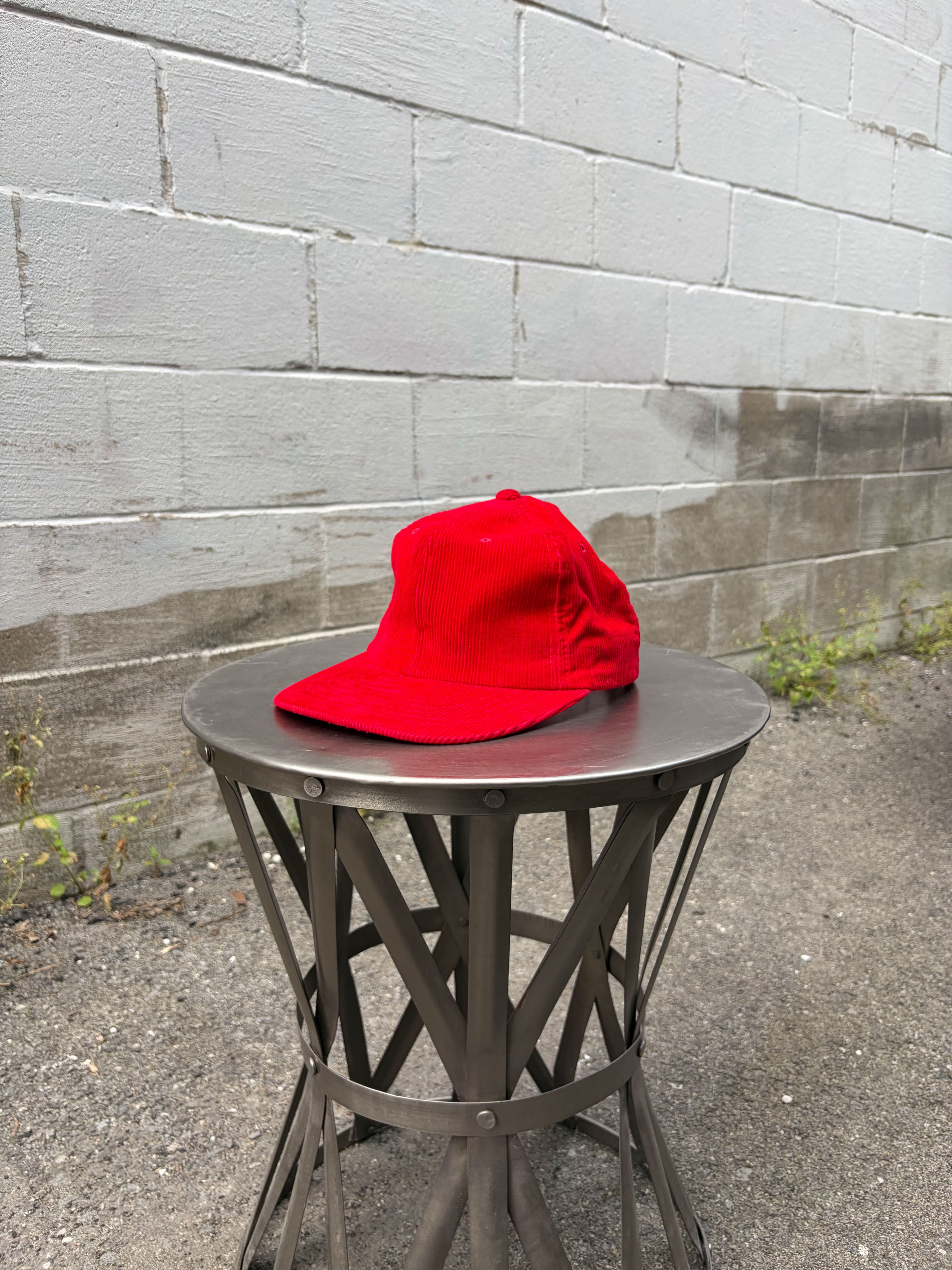 Vintage 90s Blank Corduroy Snapback Hat OSFA