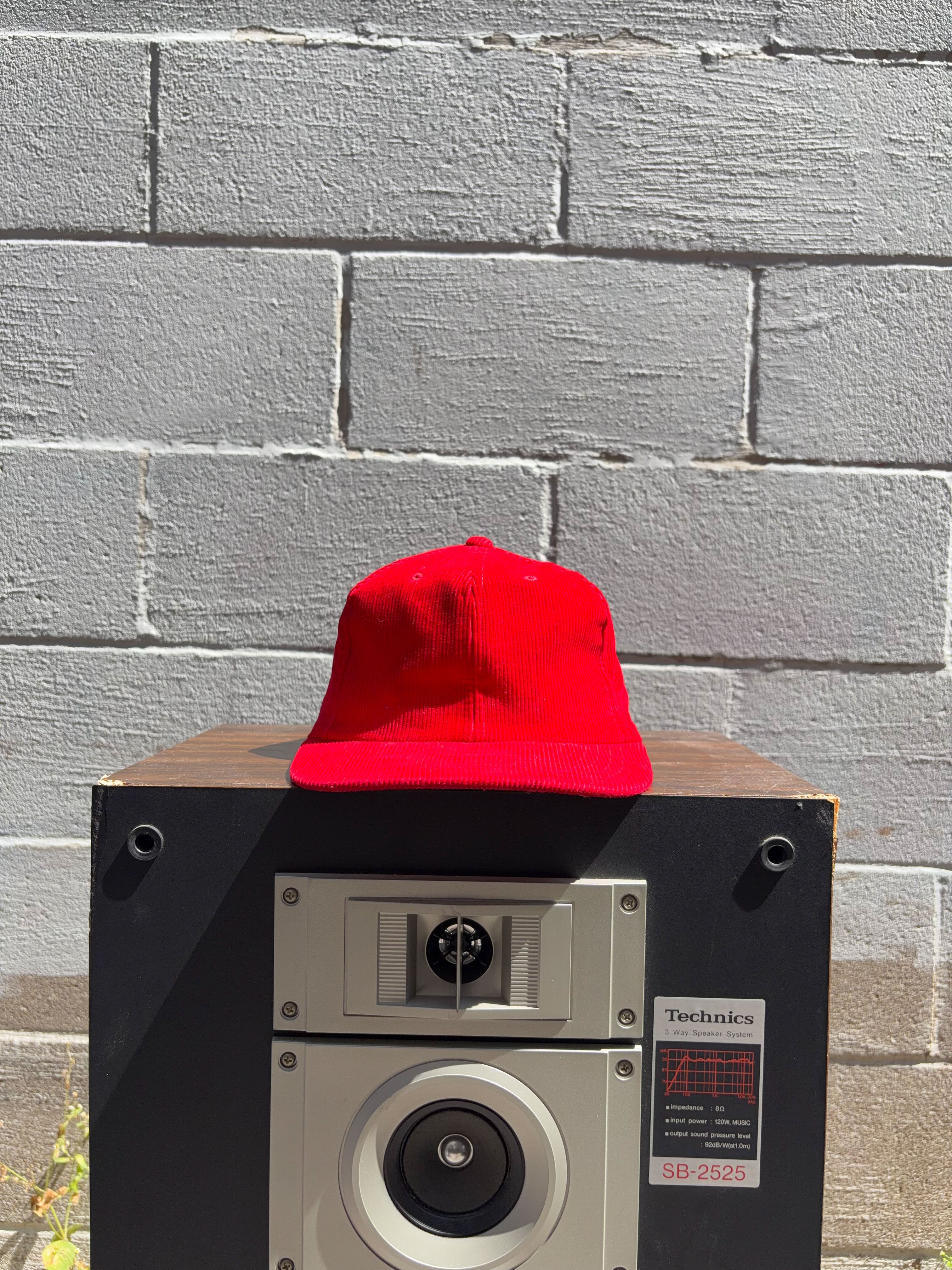 Vintage 90s Blank Corduroy Snapback Hat OSFA