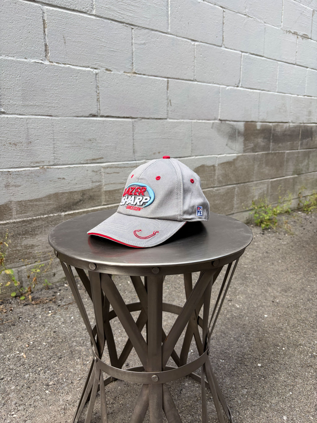 Vintage Lazer Sharp Eagle Claw Embroidered Logo Spelling Flexfit Hat OSFA