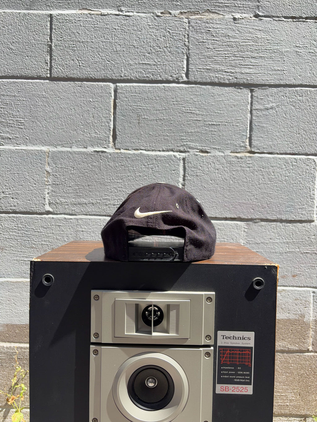 Vintage 90s Nike Embroidered Arc Spellout Snapback Hat OSFA