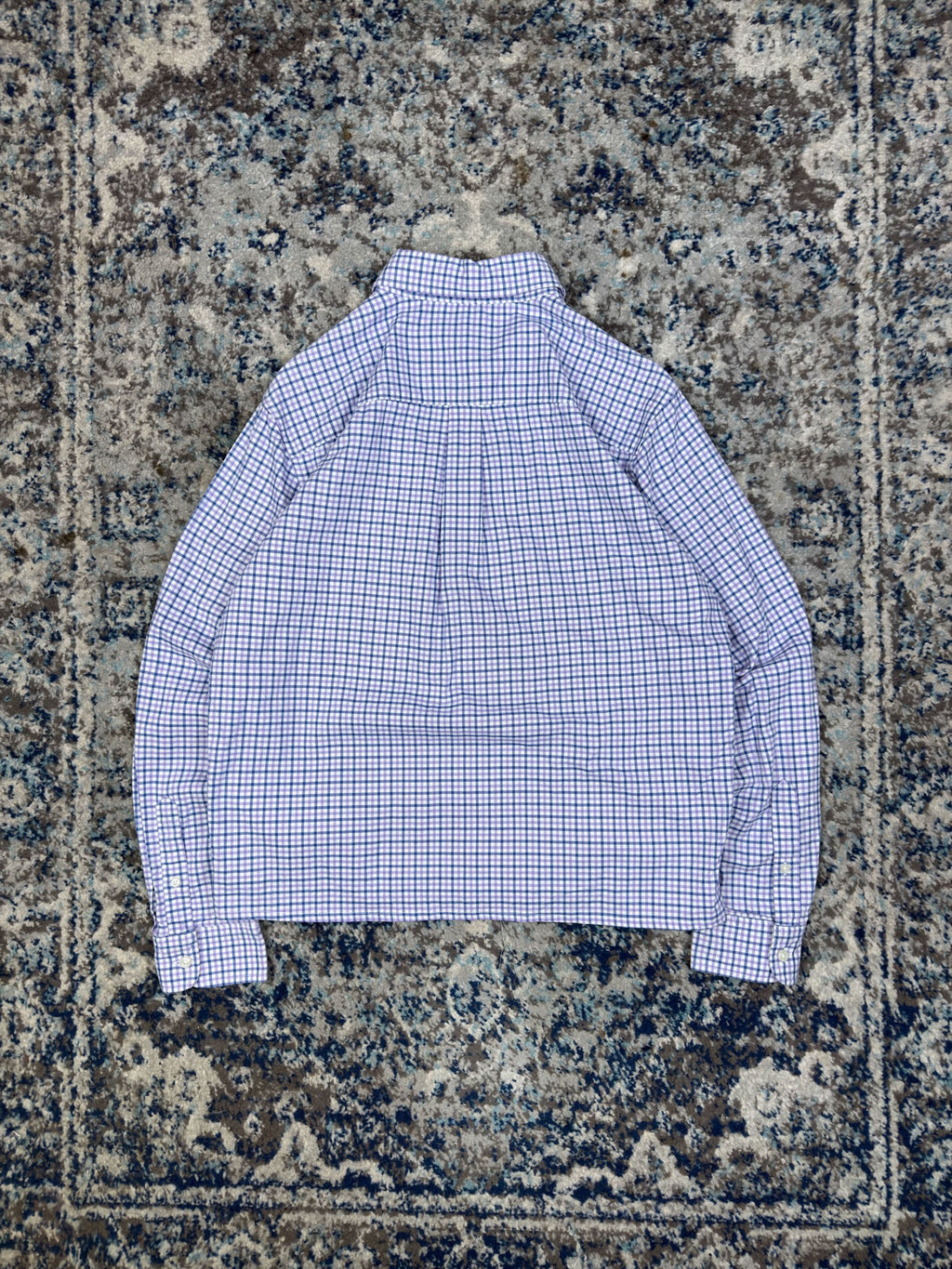 Chaps Ralph Lauren Embroidered Crest Long Sleeve Button Up Shirt Size Medium