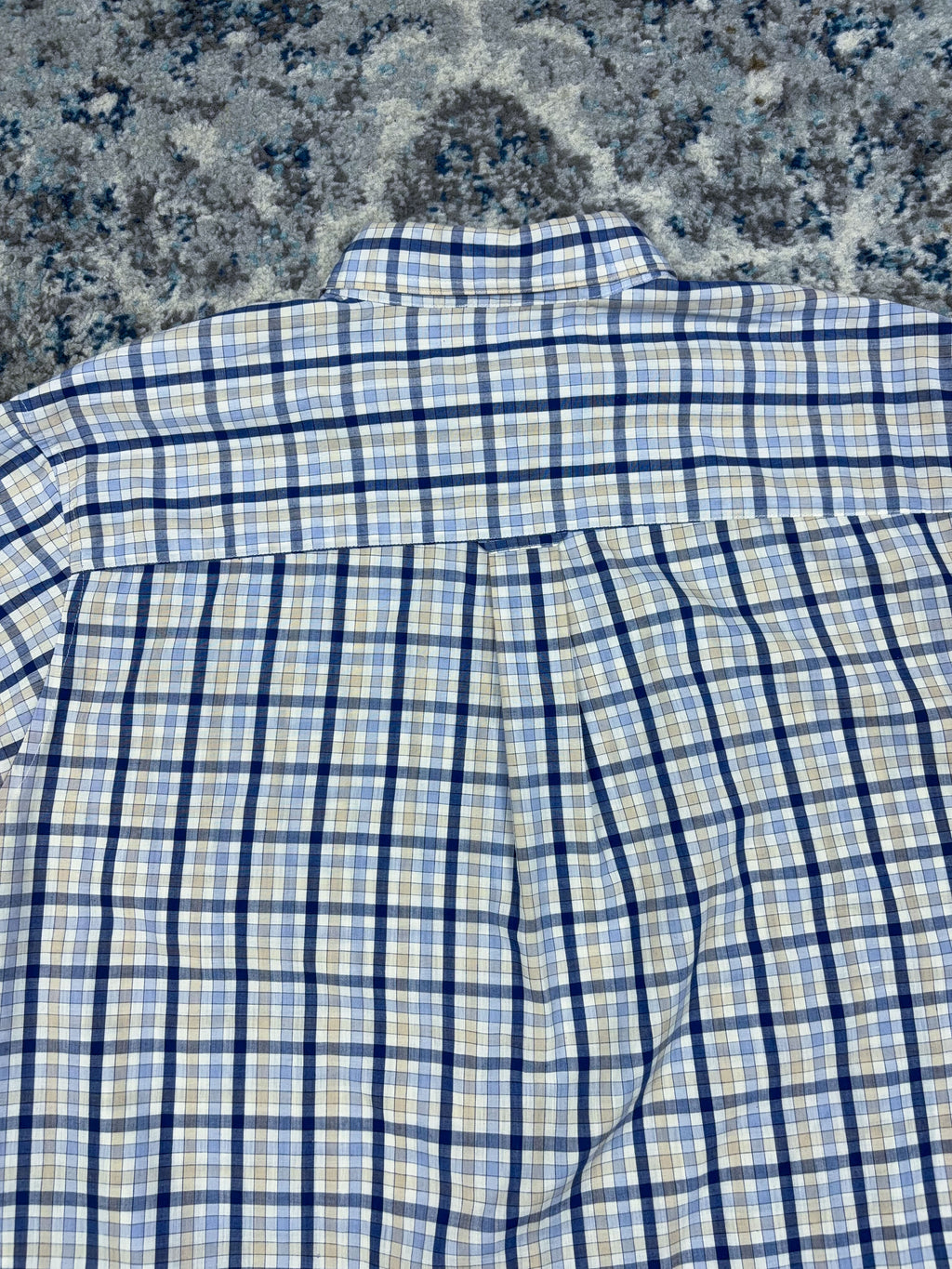 Vintage Consensus Sportswear Plaid Short Sleeve Reworked Button Up Shirt Size Medium