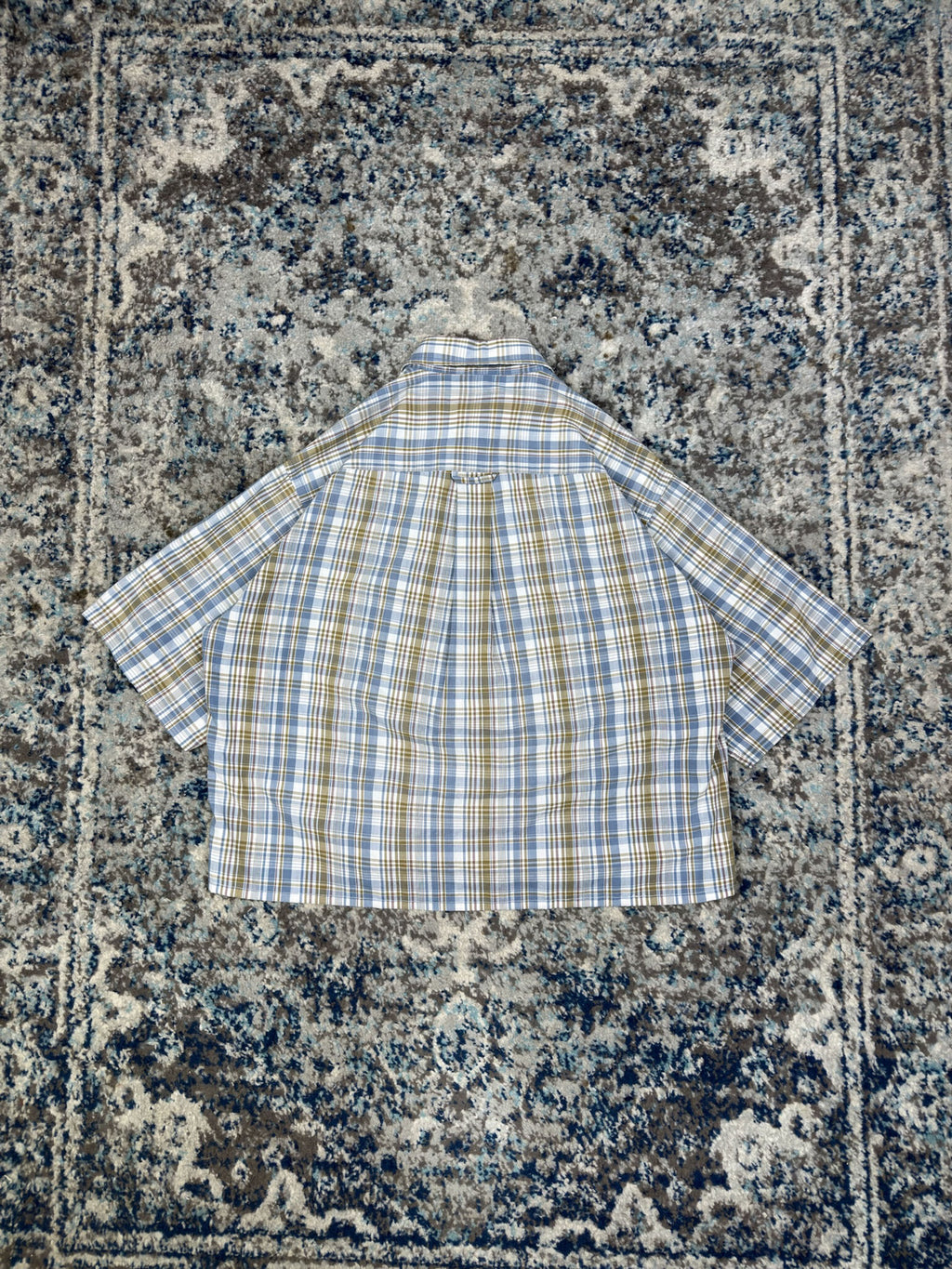 Vintage Andhurst Plaid Reworked Short Sleeve Button Up Shirt Size Medium
