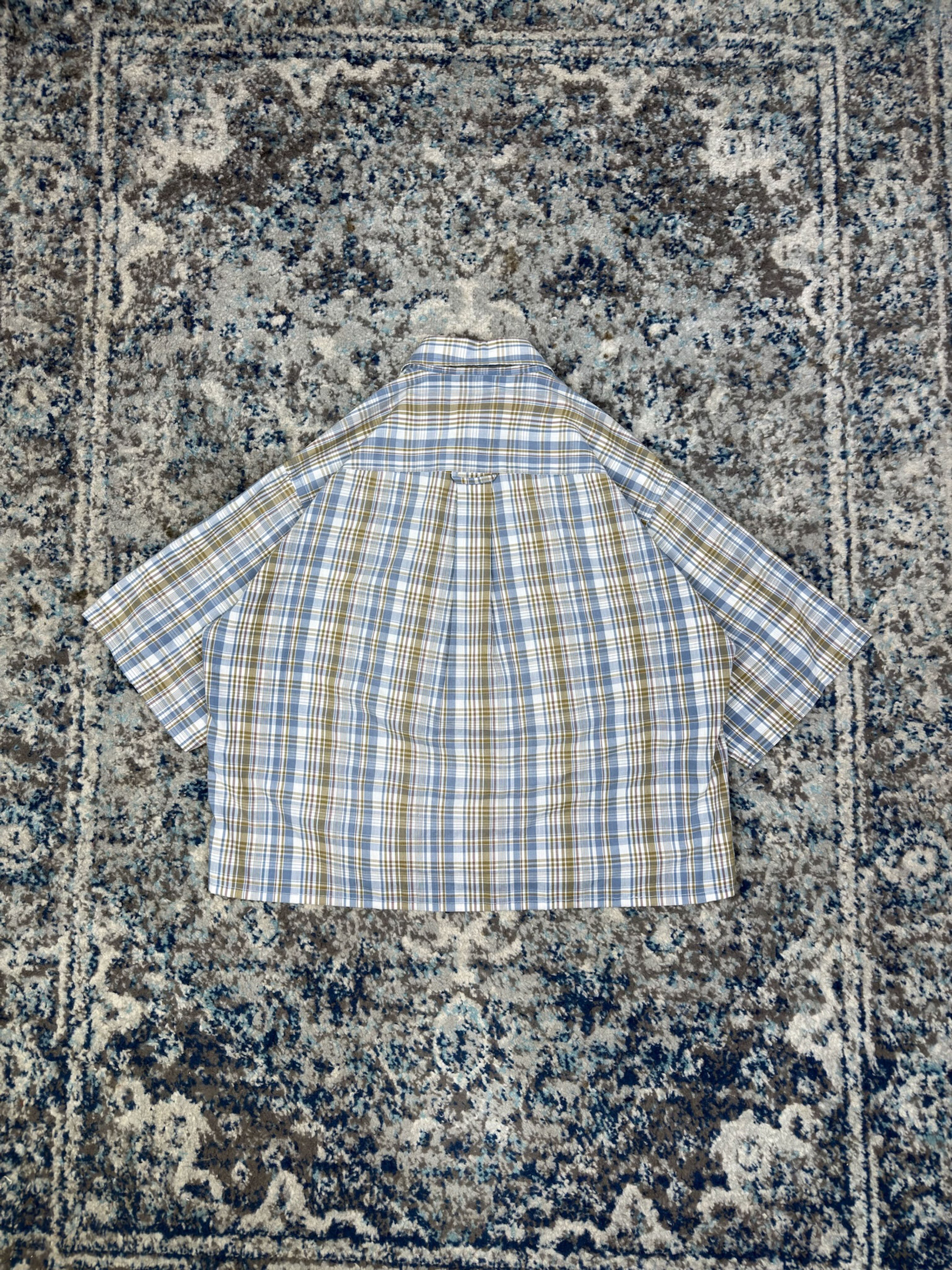 Vintage Andhurst Plaid Reworked Short Sleeve Button Up Shirt Size Medium
