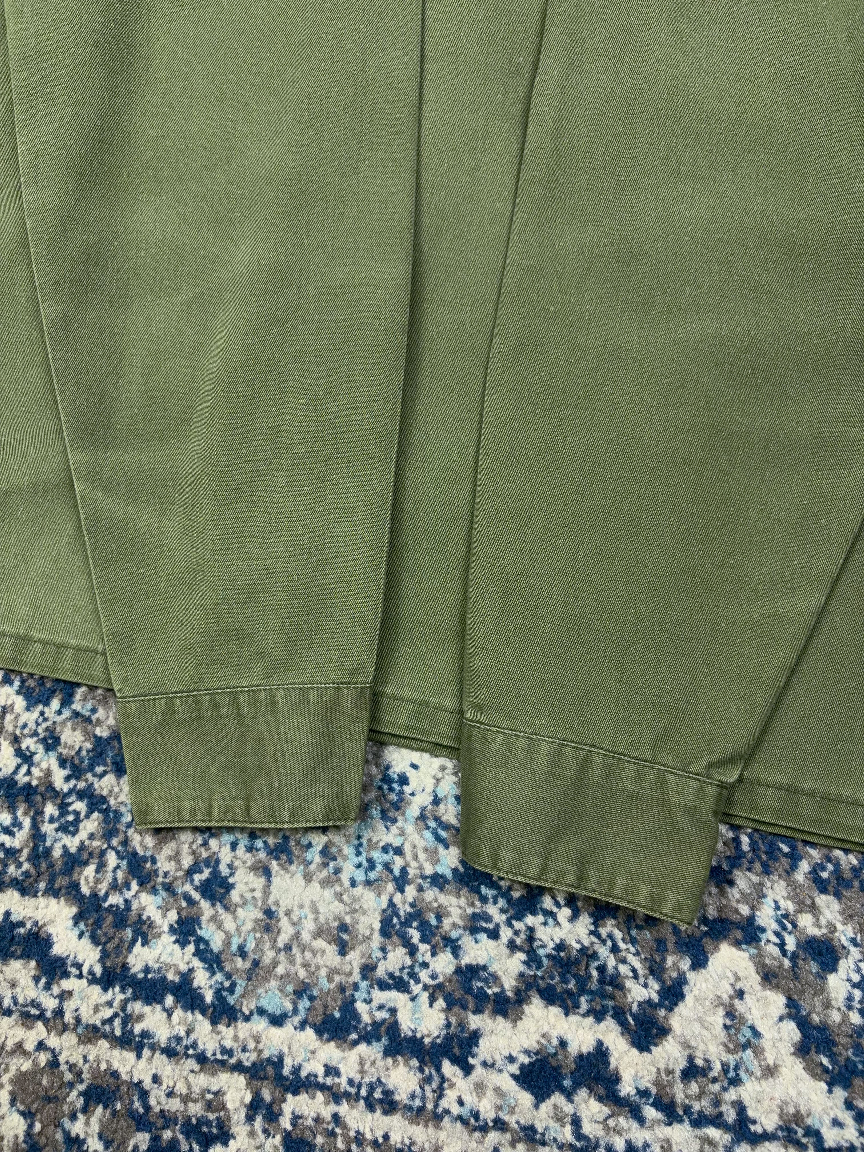 Vintage 60s OG-107 U.S. Airforce Military Fatigue Button Up Shirt Size Large