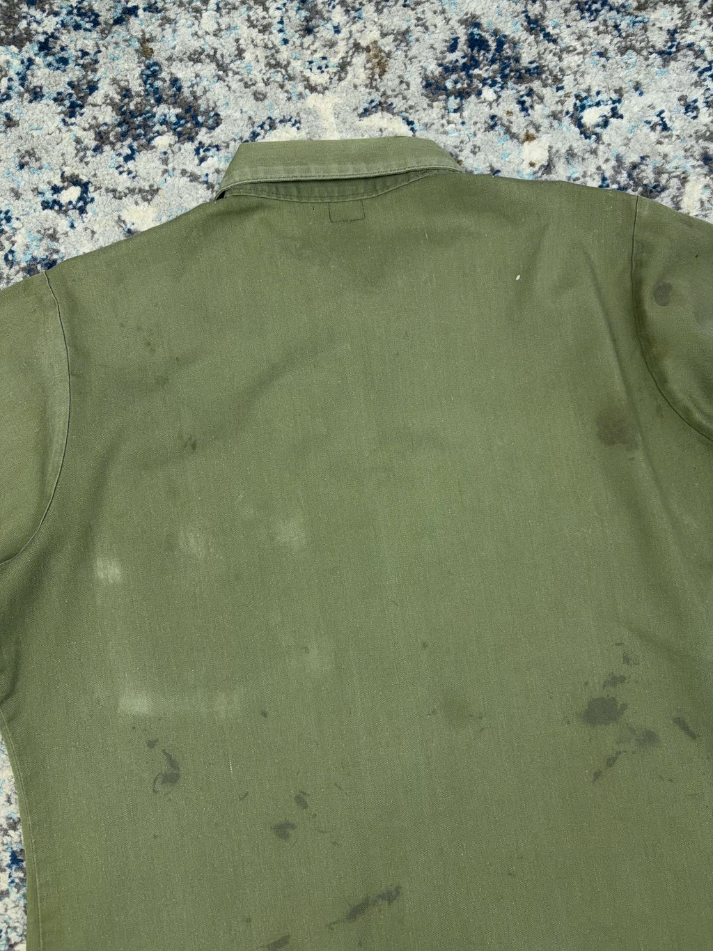 Vintage 60s/70s U.S. Army OG-107 Military Button Up Shirt Size XL