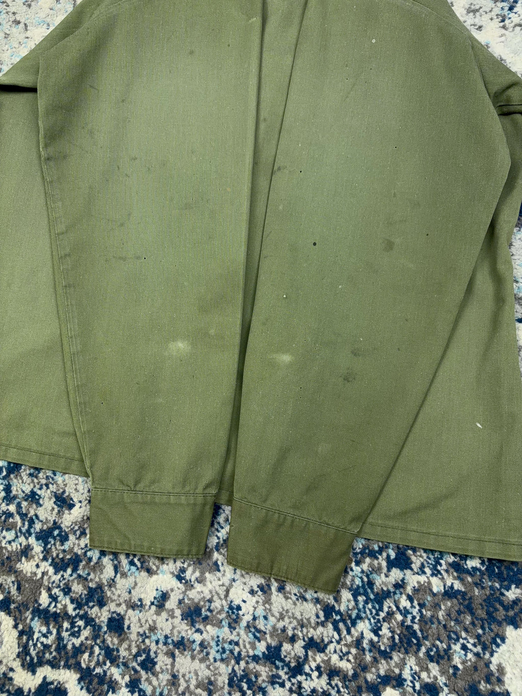 Vintage 60s/70s U.S. Army OG-107 Military Button Up Shirt Size XL