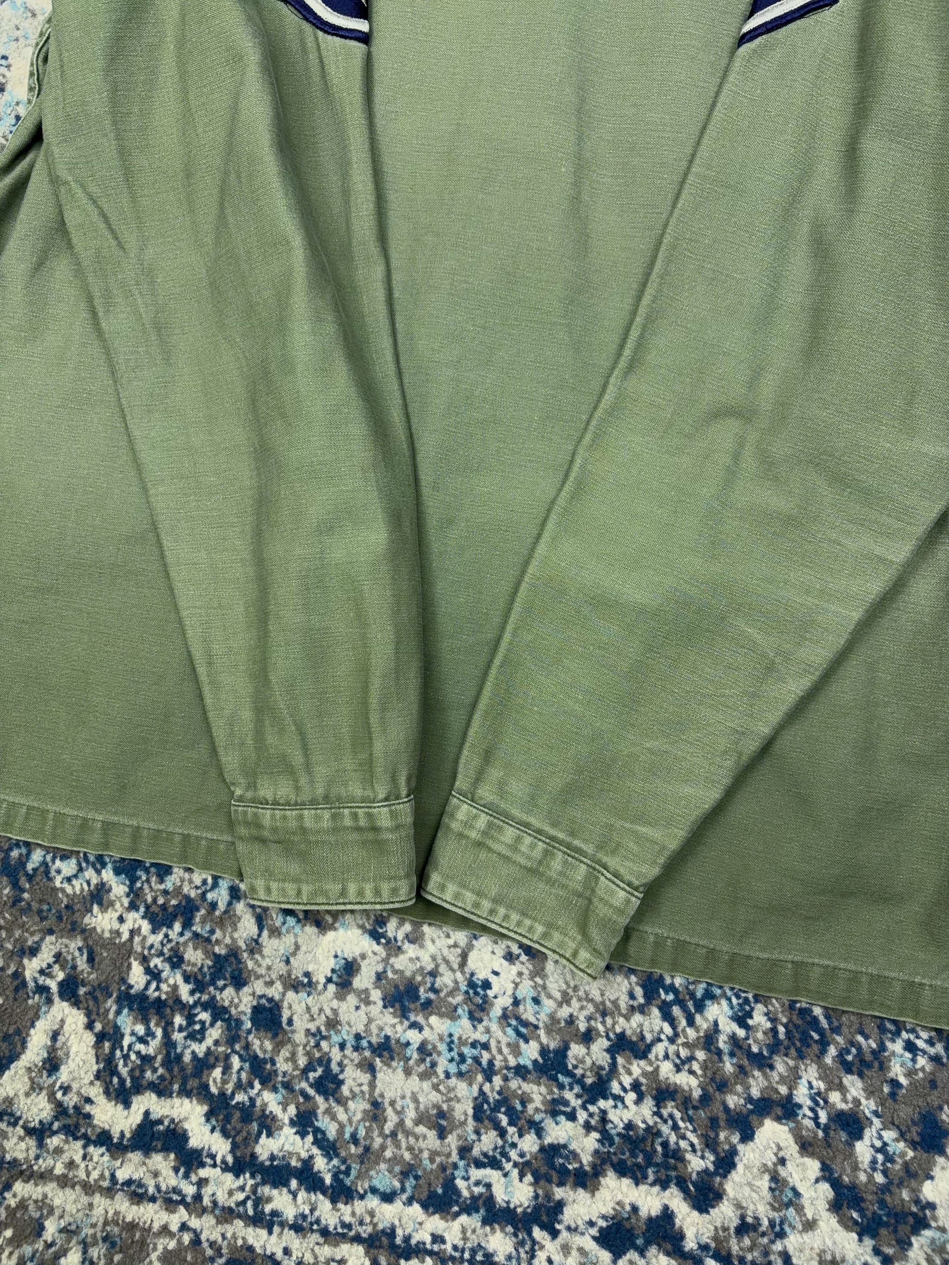 Vintage 60s/70s U.S. Airforce OG-107 Tactical Air Command Fatigue Button Up Shirt Size Large