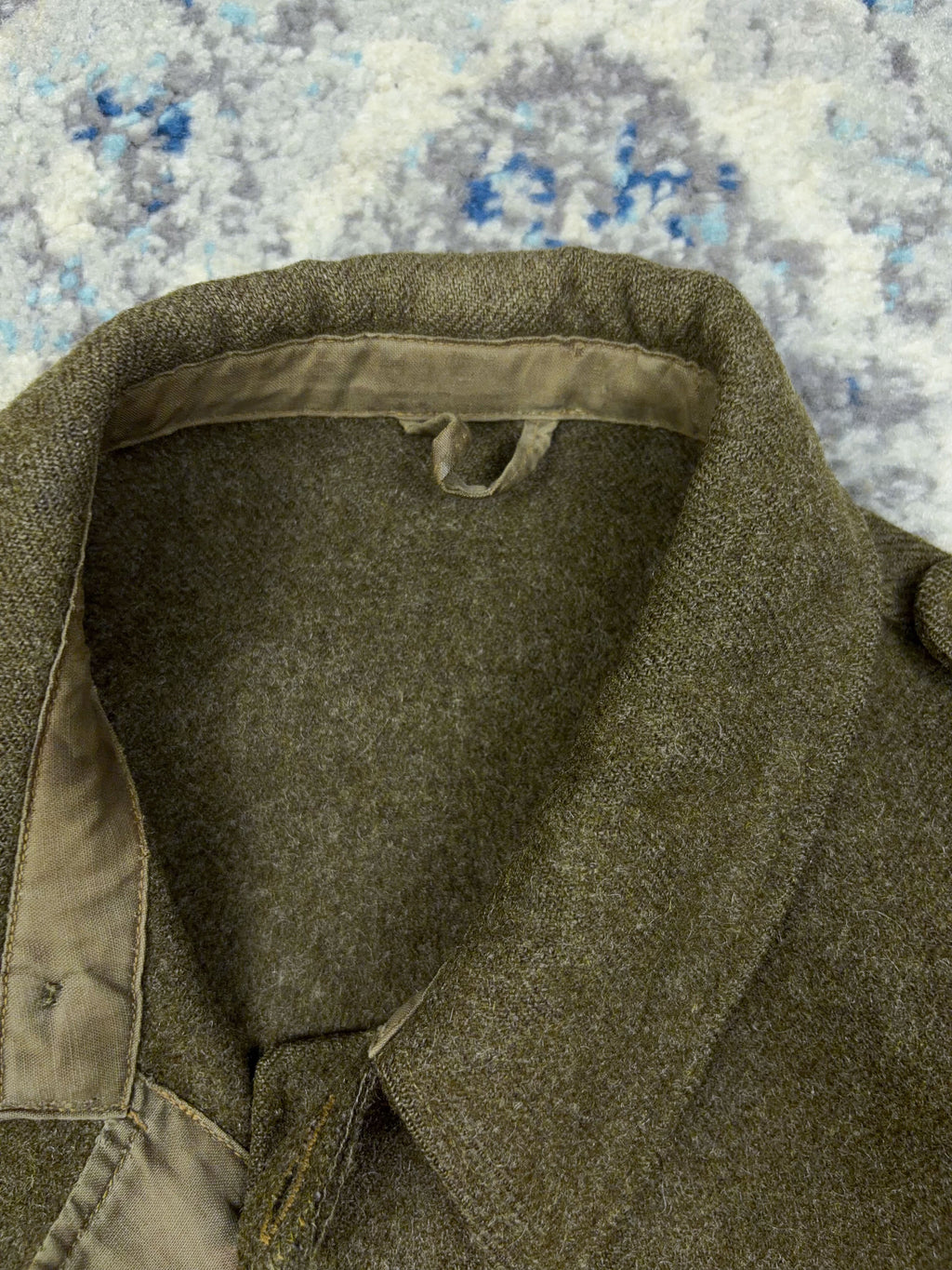 Vintage 1950s Commonwealth Wool Battledress Button Up Jacket Size Small