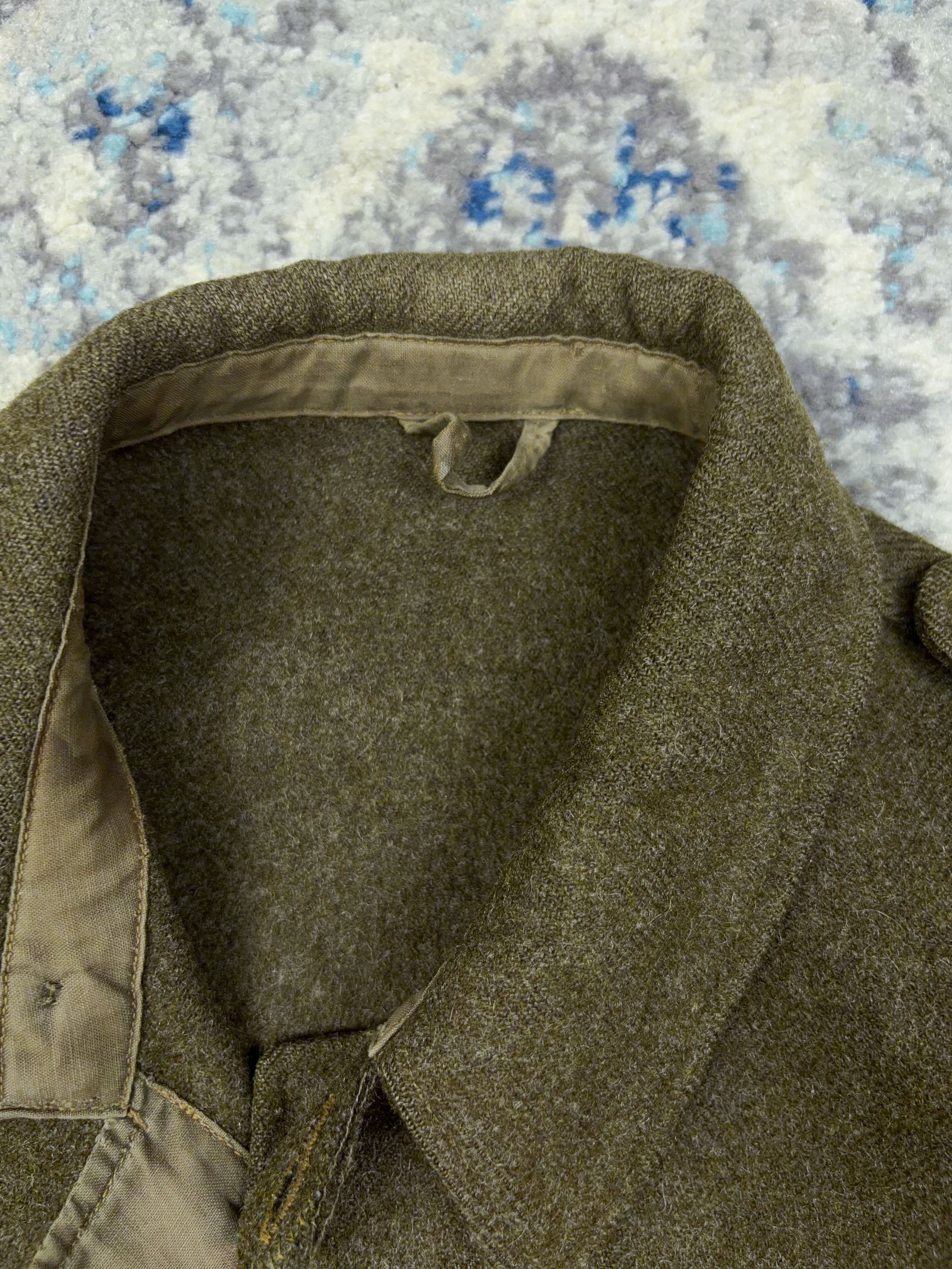 Vintage 1950s Commonwealth Wool Battledress Button Up Jacket Size Small
