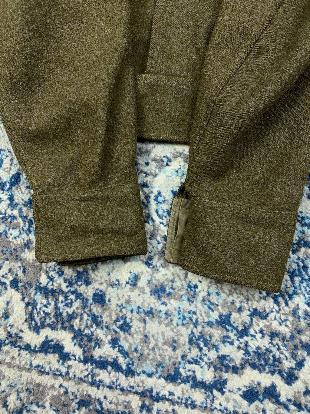 Vintage 1950s Commonwealth Wool Battledress Button Up Jacket Size Small