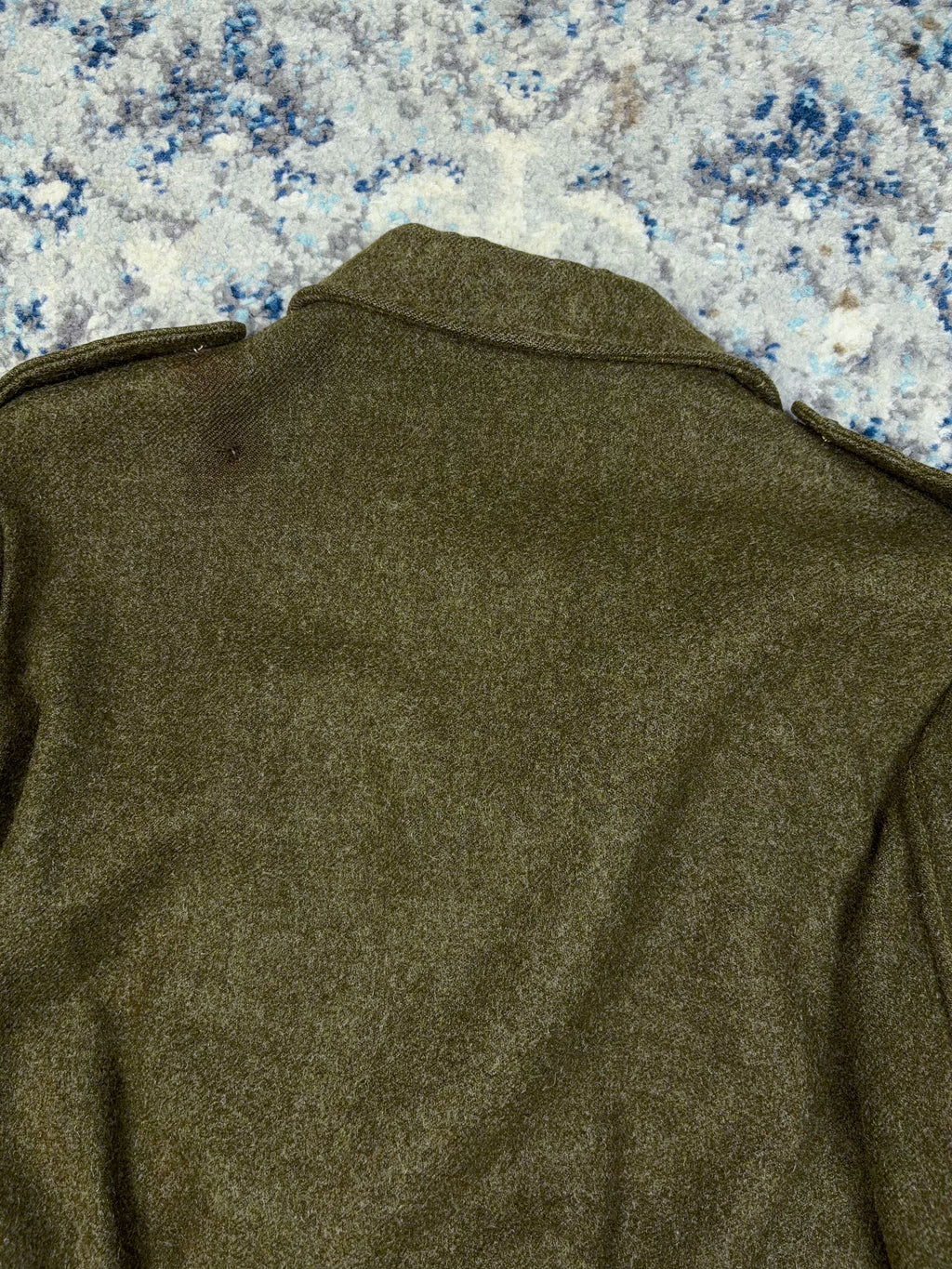 Vintage 1950s Commonwealth Wool Battledress Button Up Jacket Size Small
