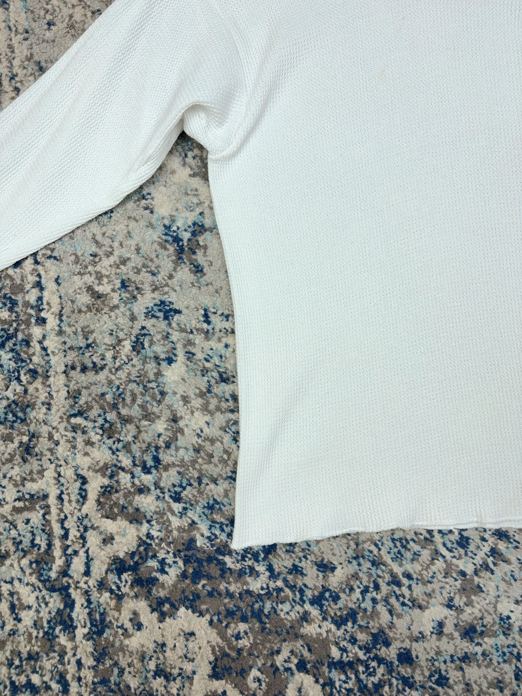 Vintage Blank Waffle Thermal Long Sleeve T-Shirt Size Medium